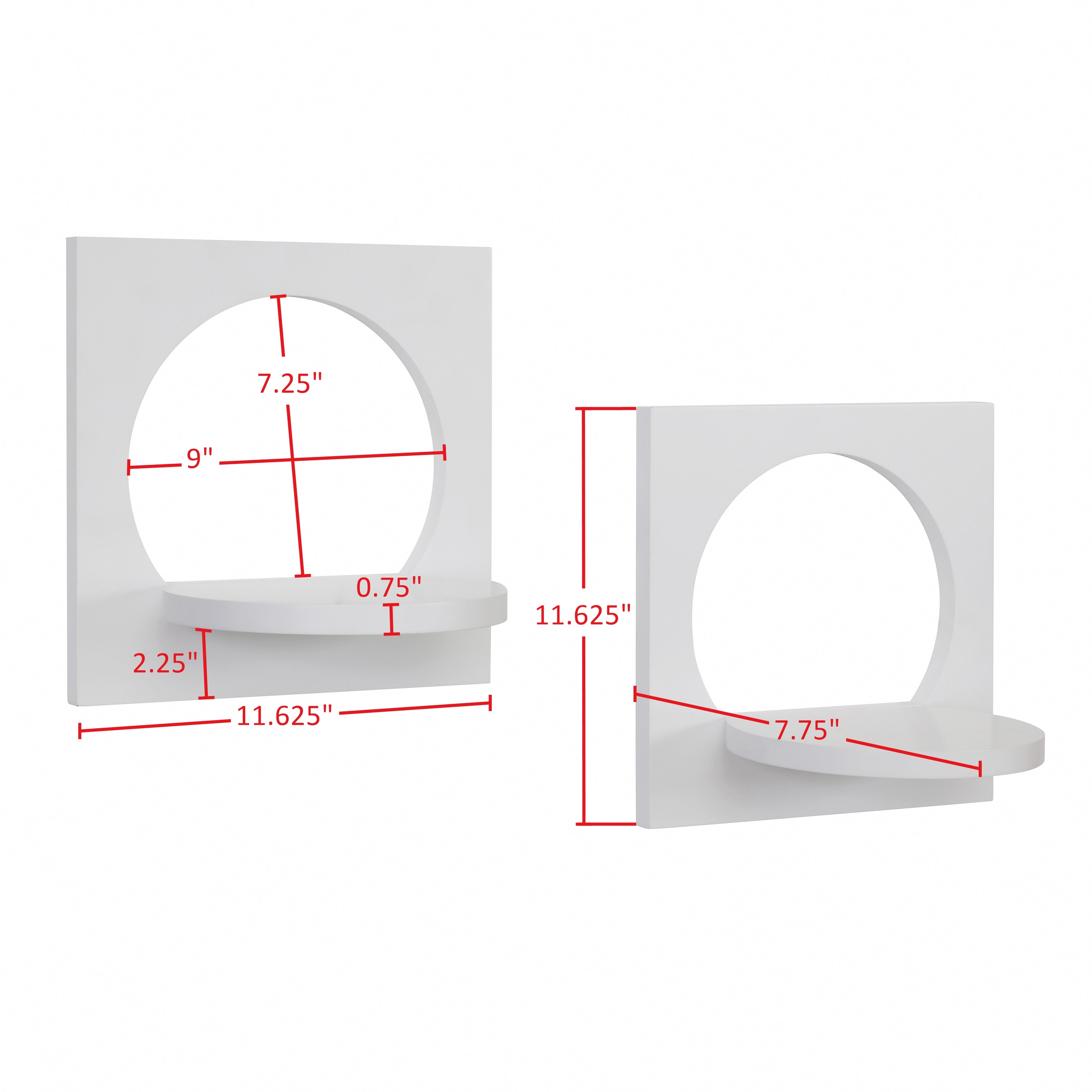 Silhouette Wall Shelves (Set of 2)