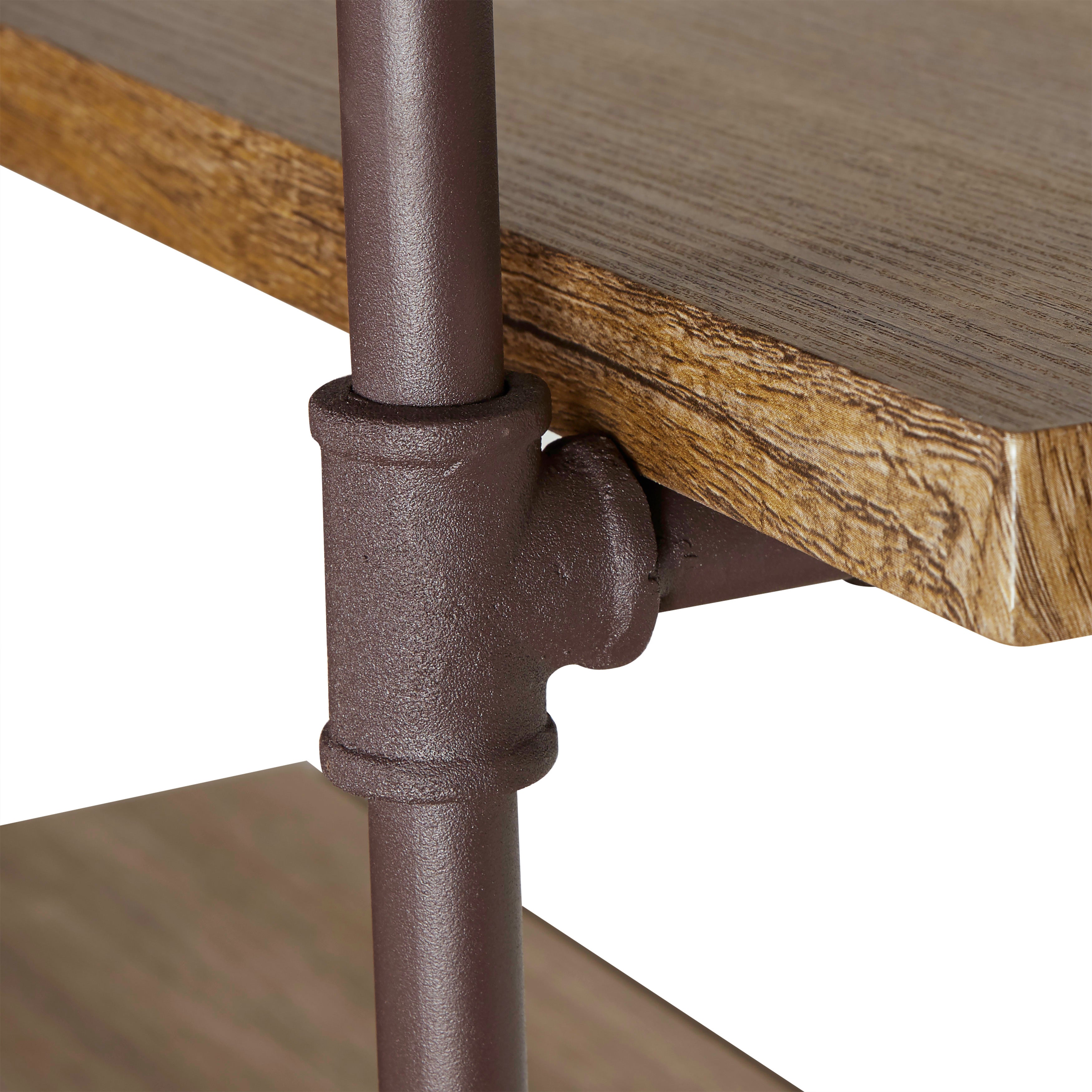 Two Tier Industrial Pipe Wall Shelf