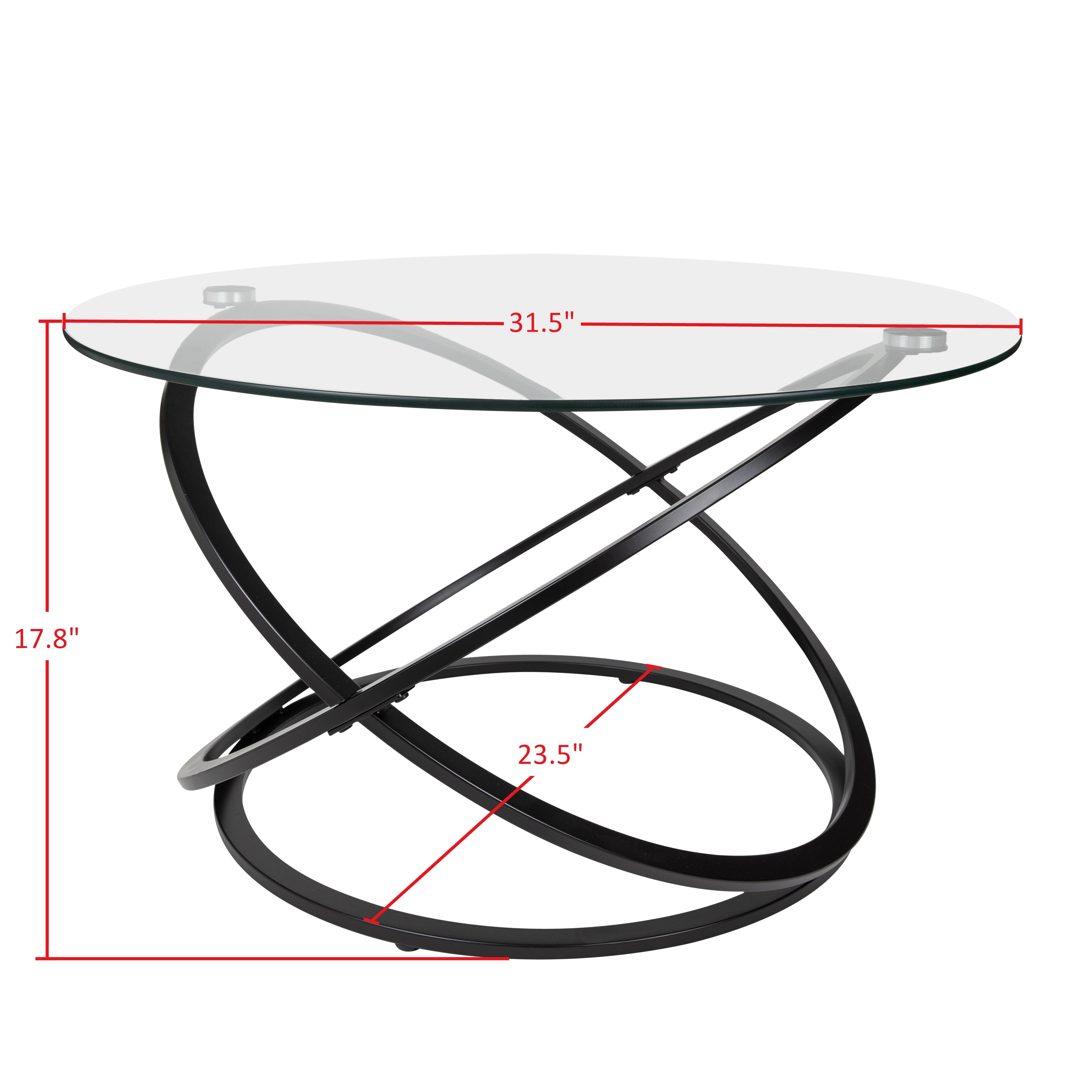 Galaxy Tempered Glass Round Coffee Table