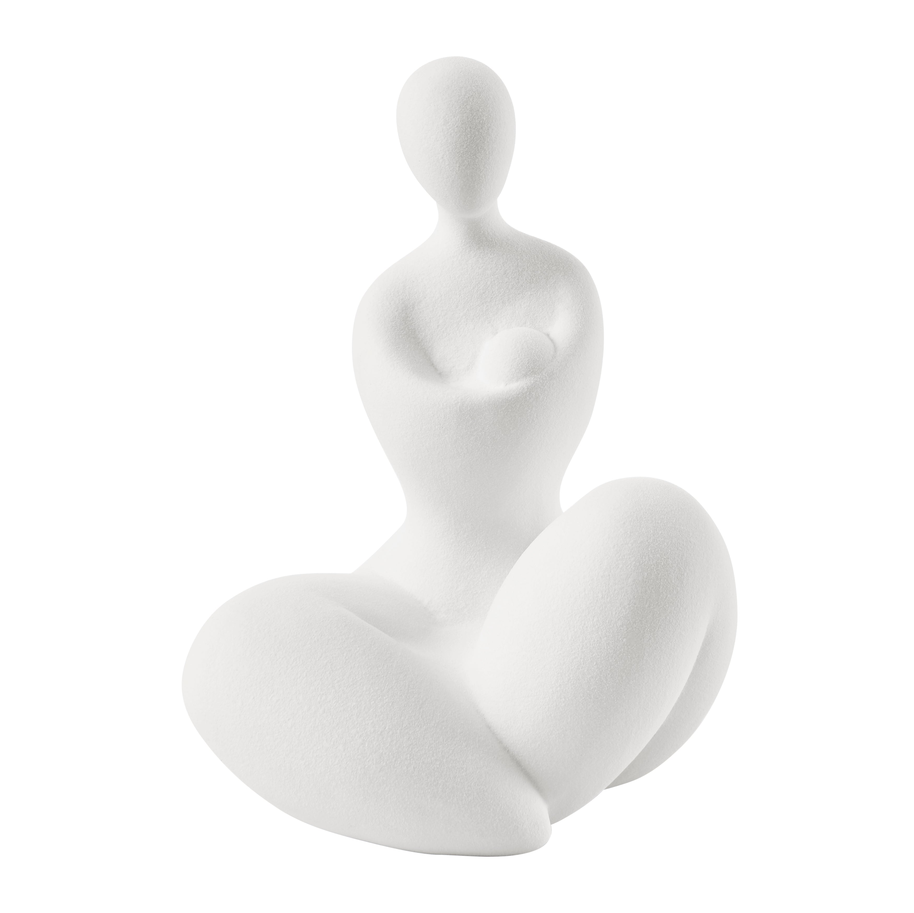 Hans Abstract Mother Embracing Child Ceramic Sculpture