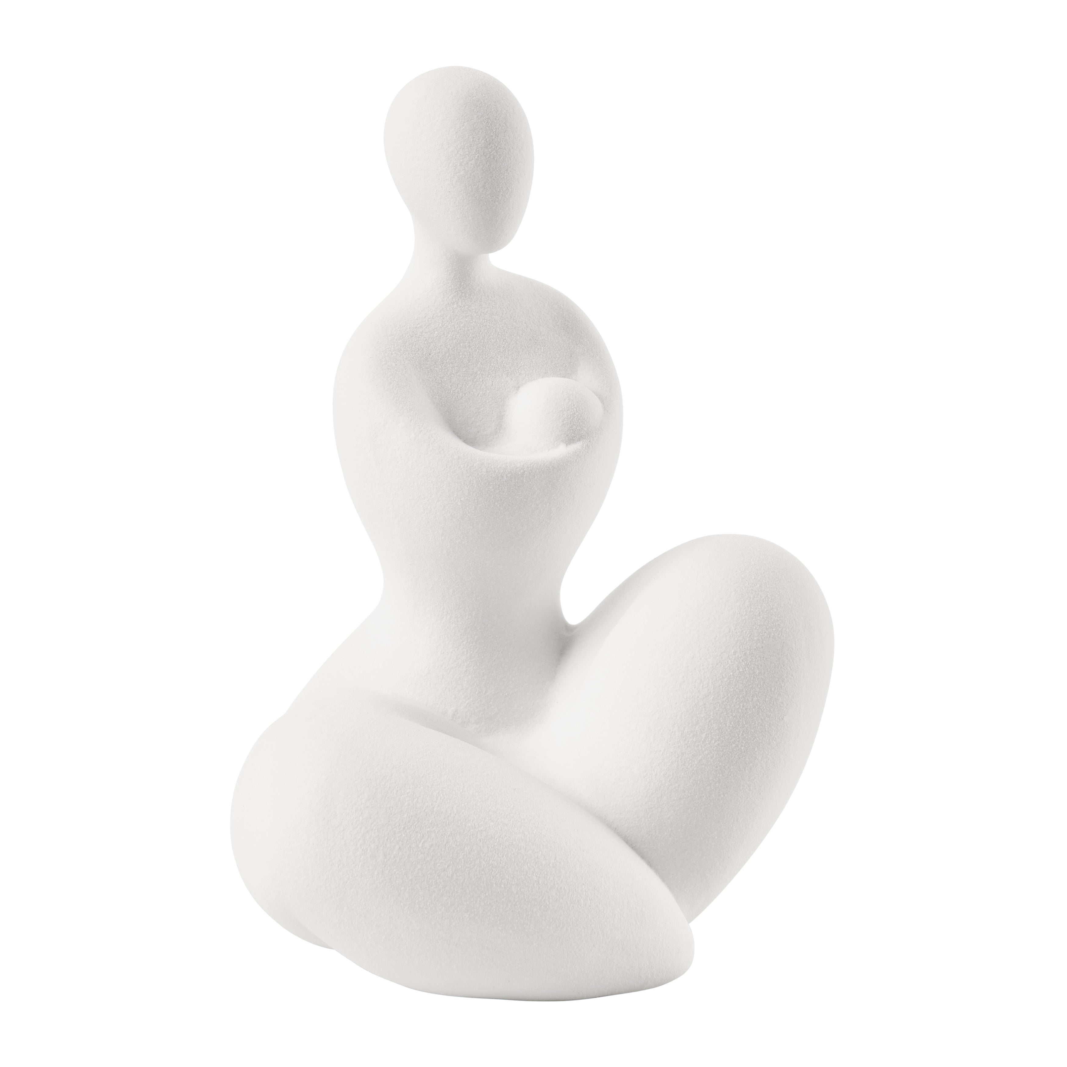 Hans Abstract Mother Embracing Child Ceramic Sculpture
