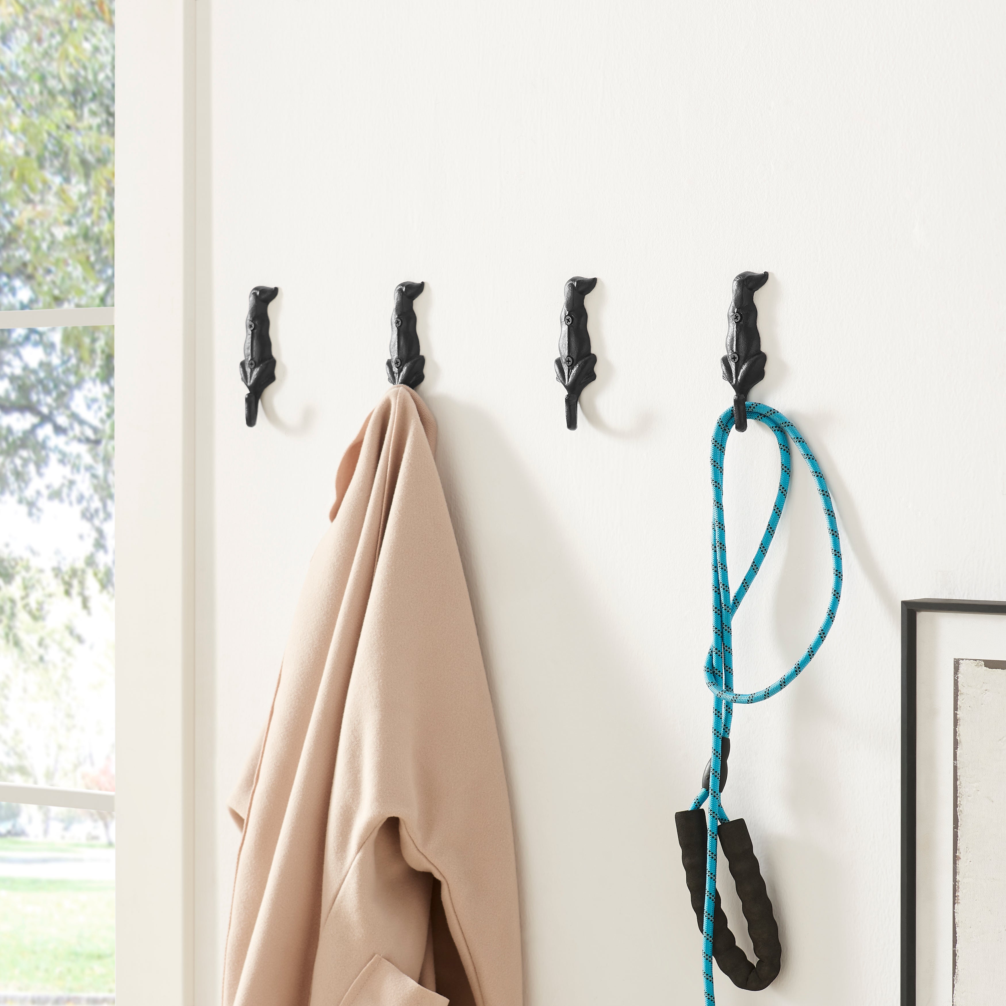 Dog Tail Wag Wall Hooks (Set of 4)