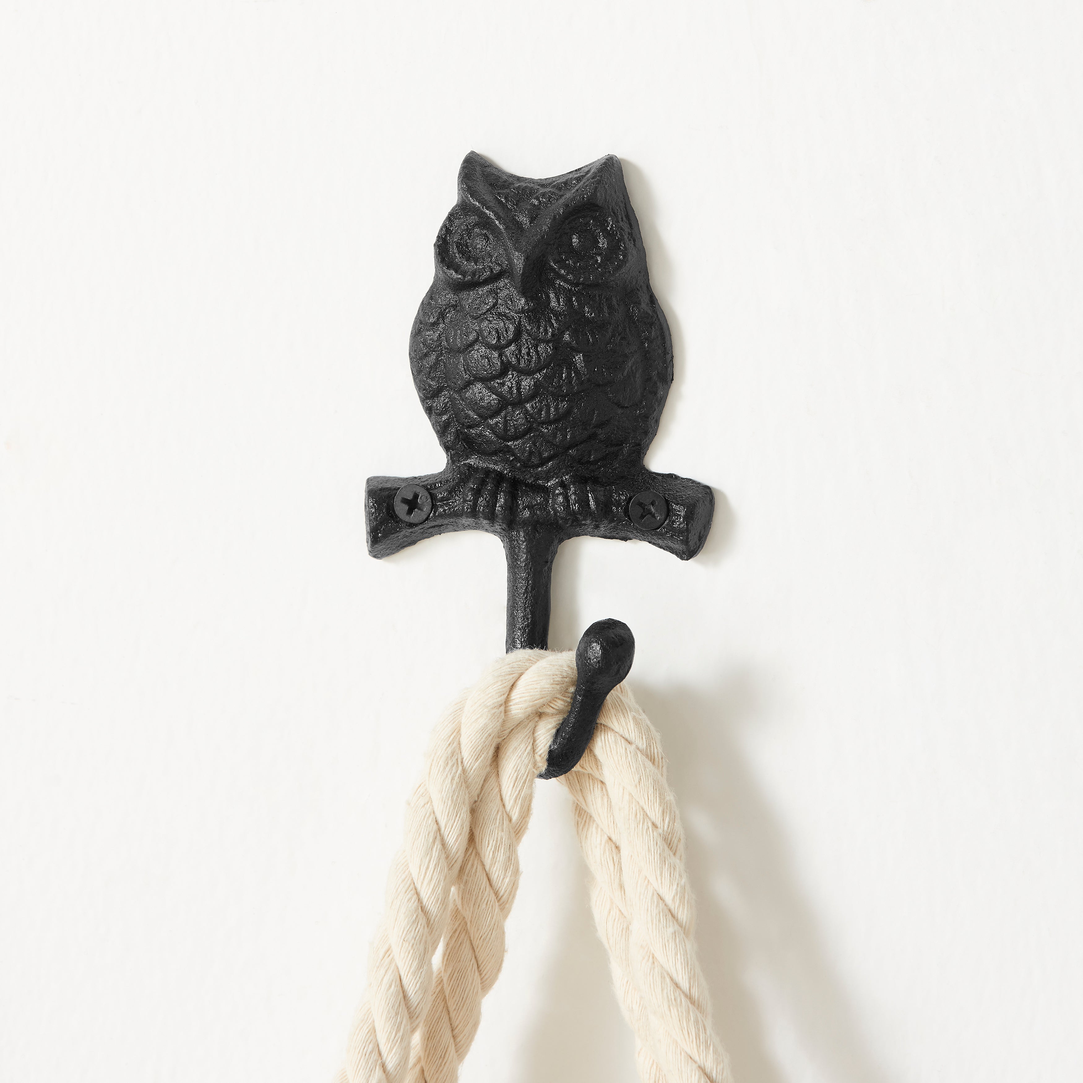 Owl on Branch Wall Hooks (Set of 4)