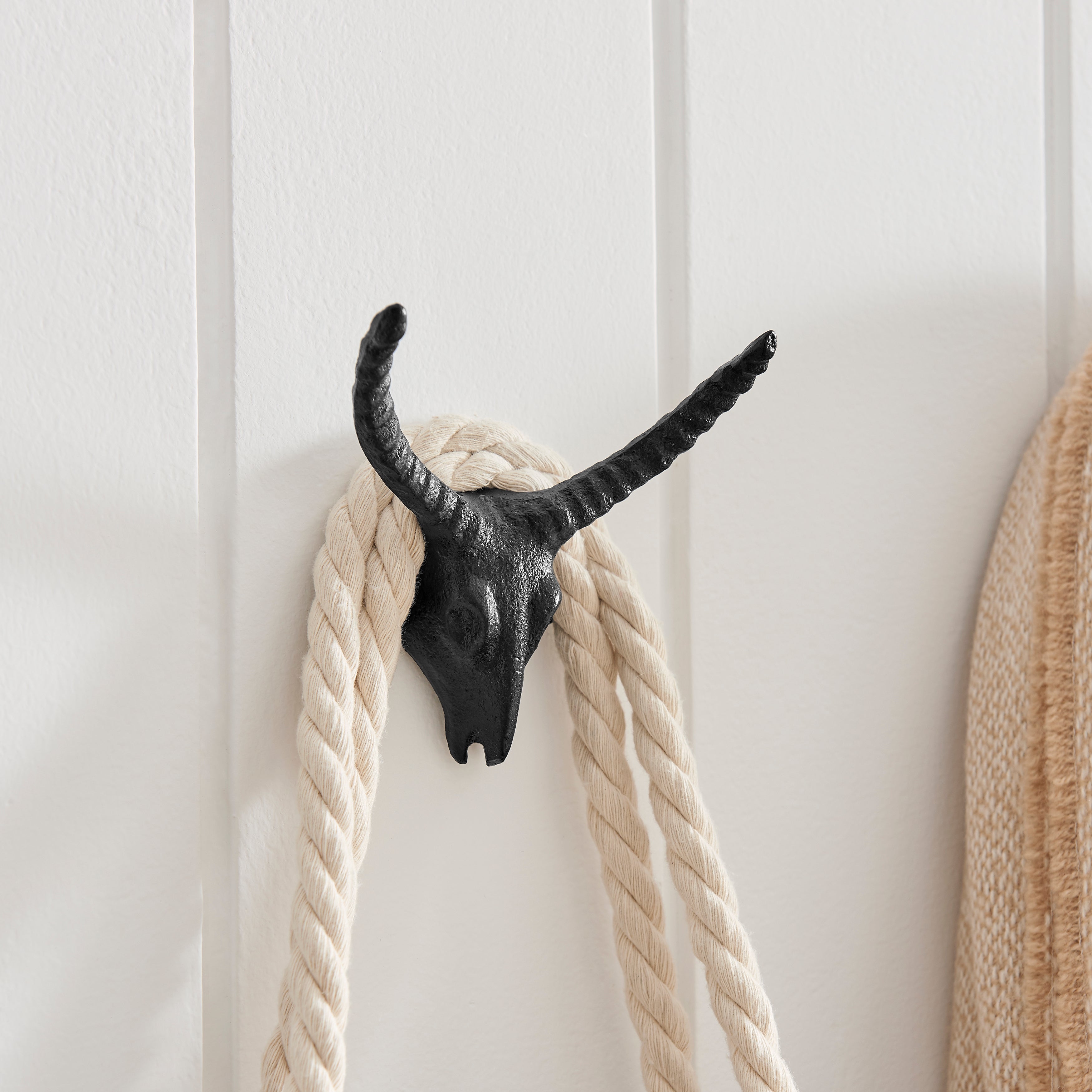 Goat Horn Wall Hooks (Set of 4)