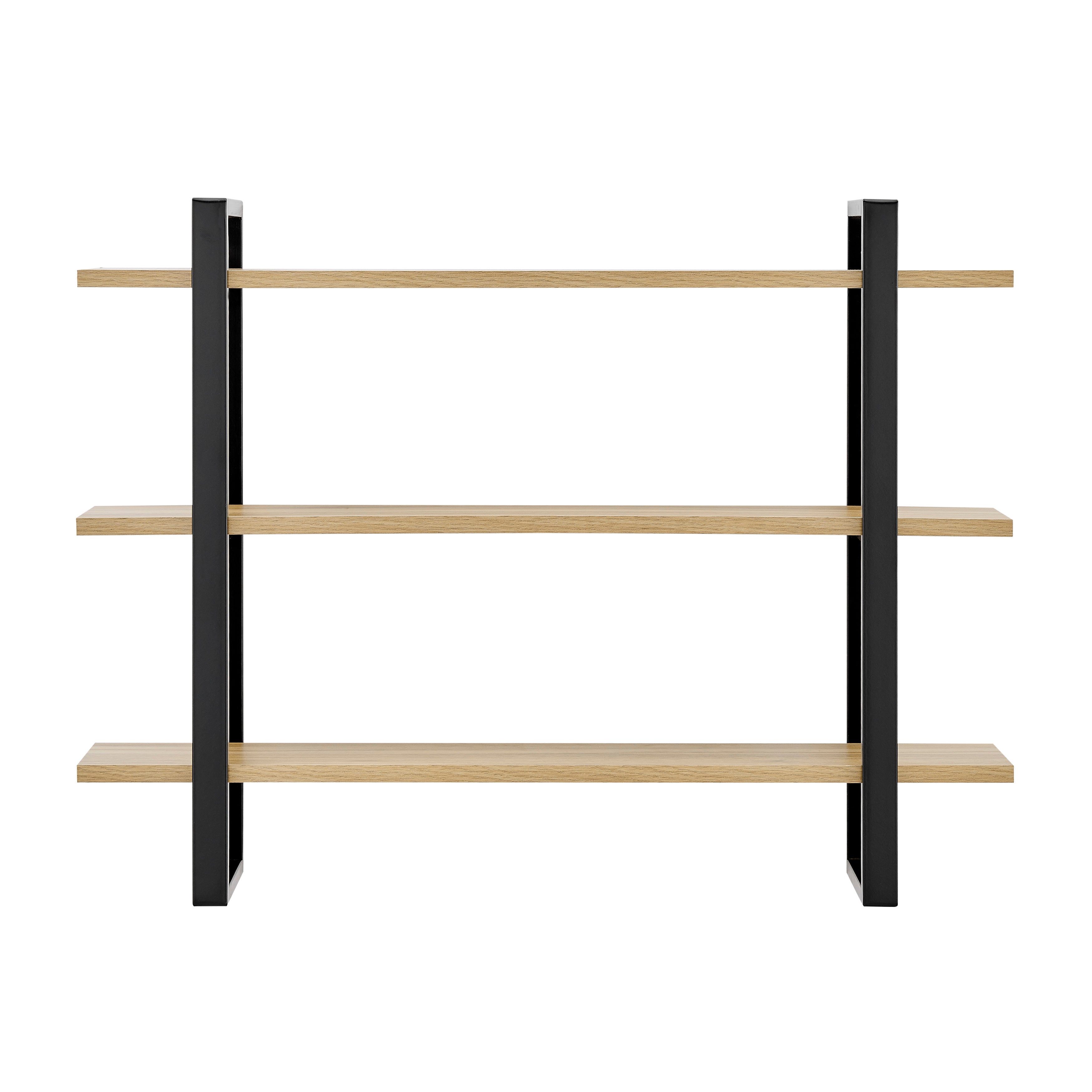 Rio Three Tier Floating Bracket Wall Shelf - Chestnut
