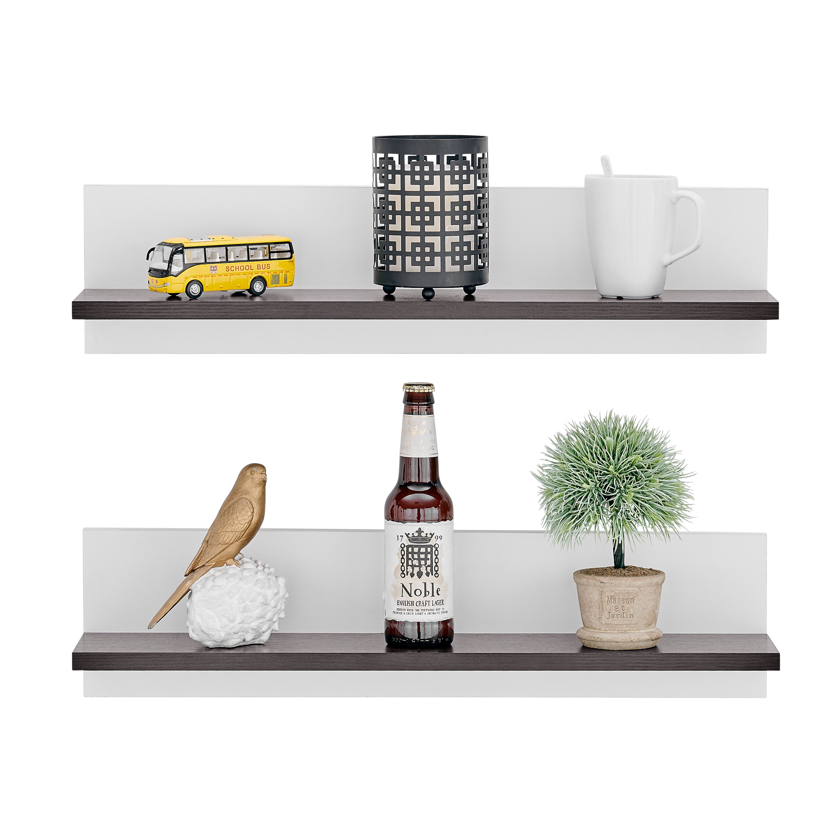 White/Dark Walnut