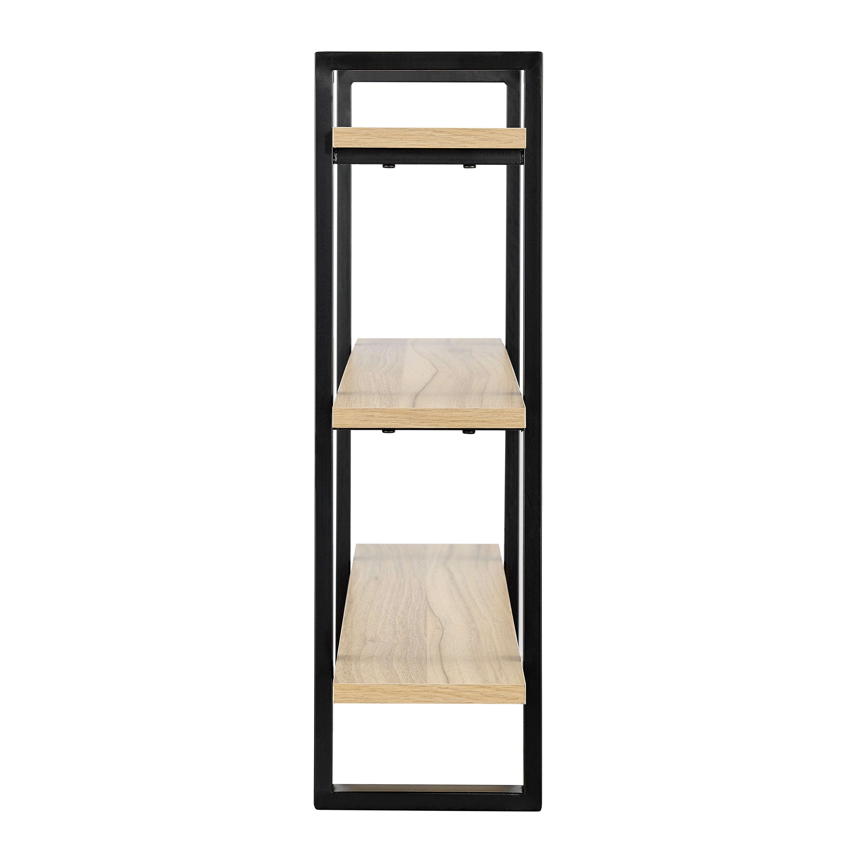 Rio Three Tier Floating Bracket Wall Shelf - Chestnut