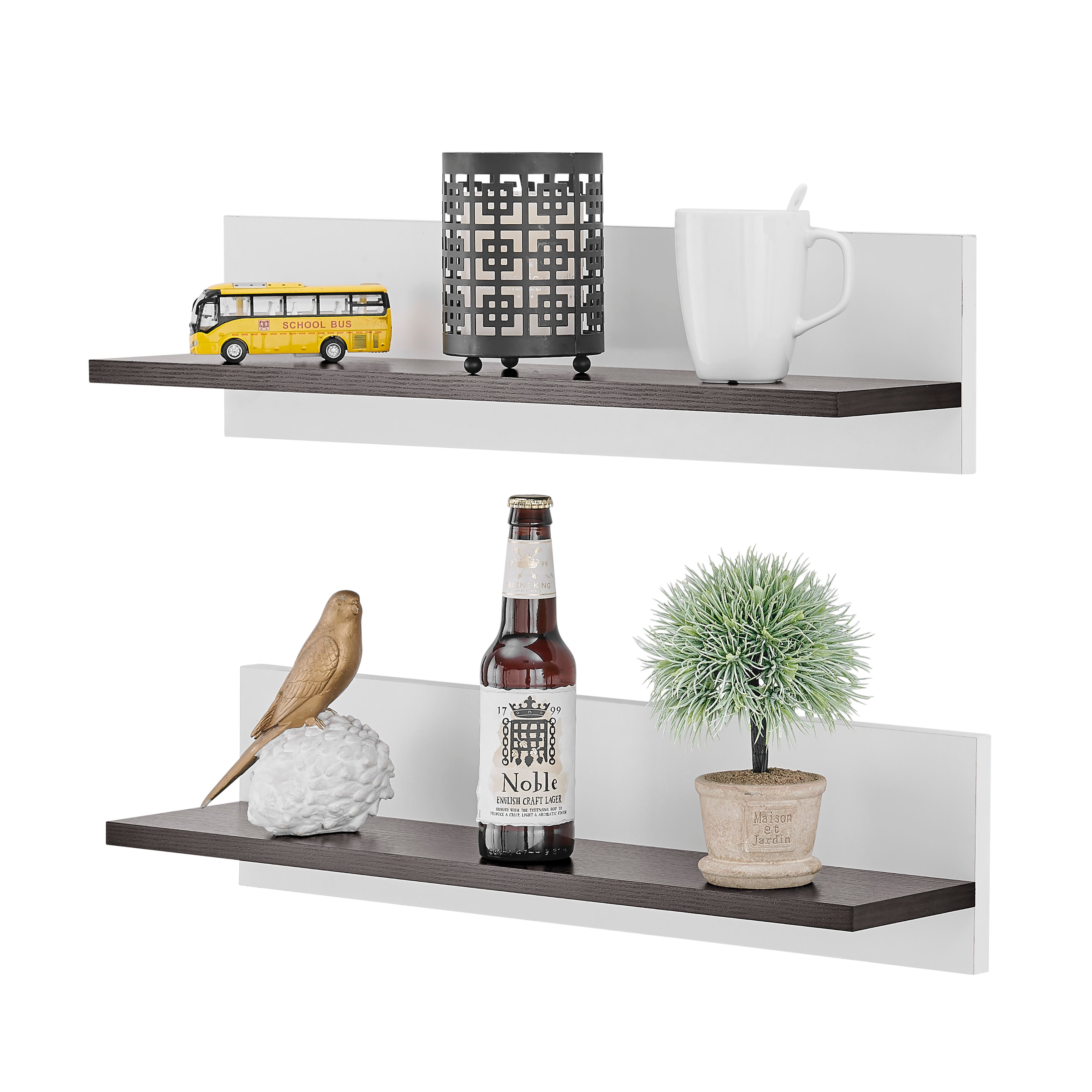 White/Dark Walnut