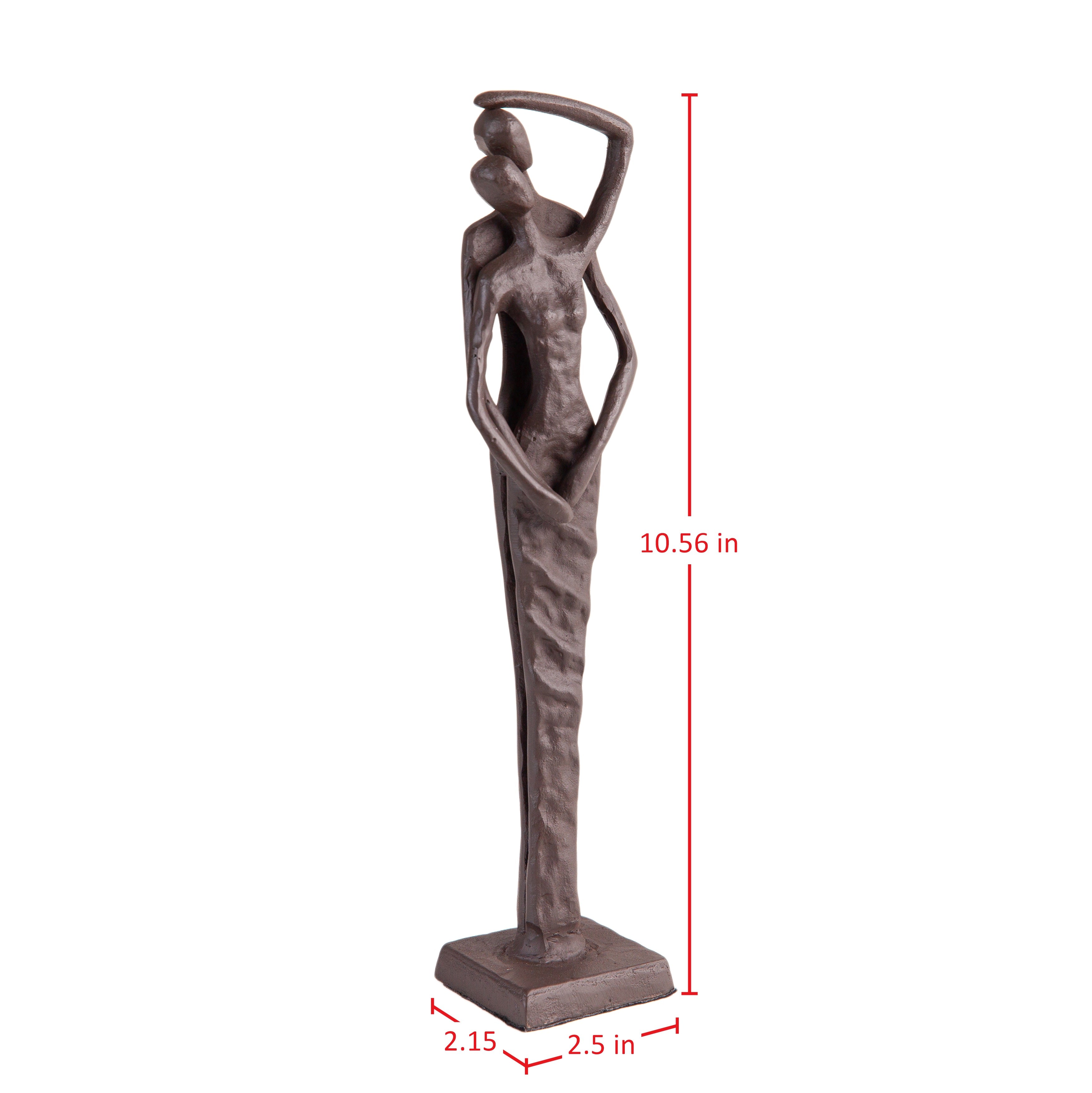 Embracing Couple Cast Iron Sculpture