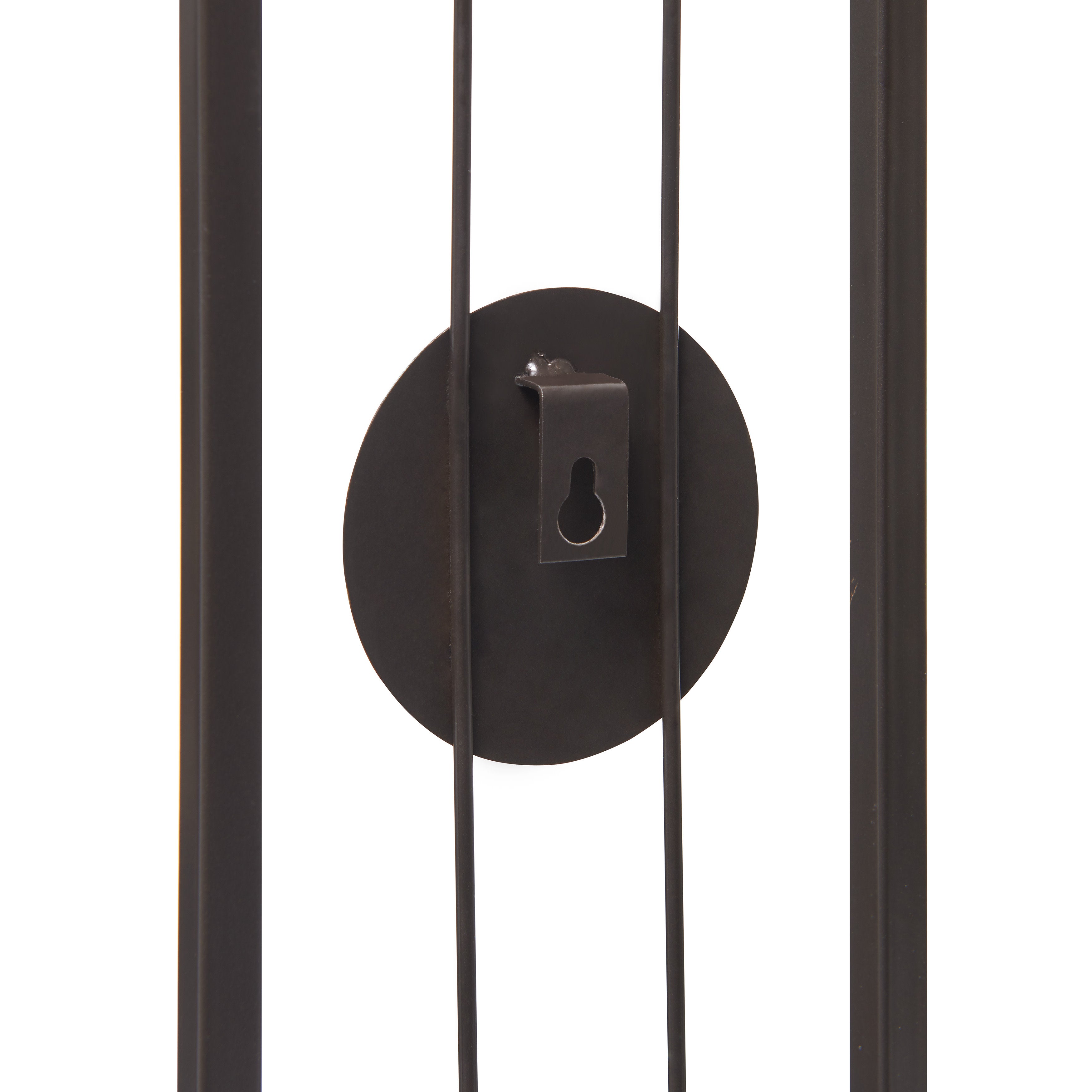 20 in. Modern Floating Decorative Metal Medallion Pillar Candle Sconces – Wall Mount – Set of 2
