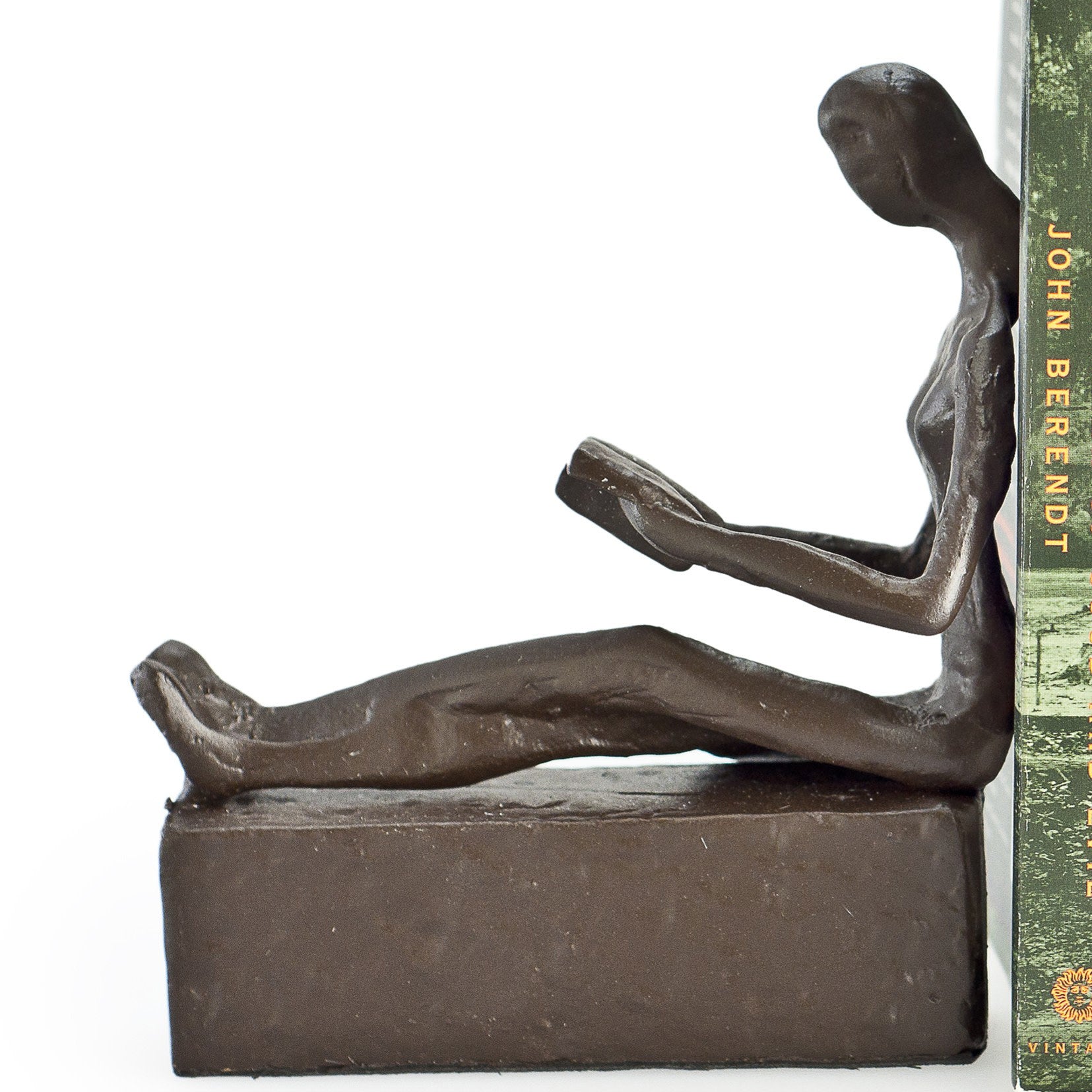 Man & Woman Reading Metal Bookend Set