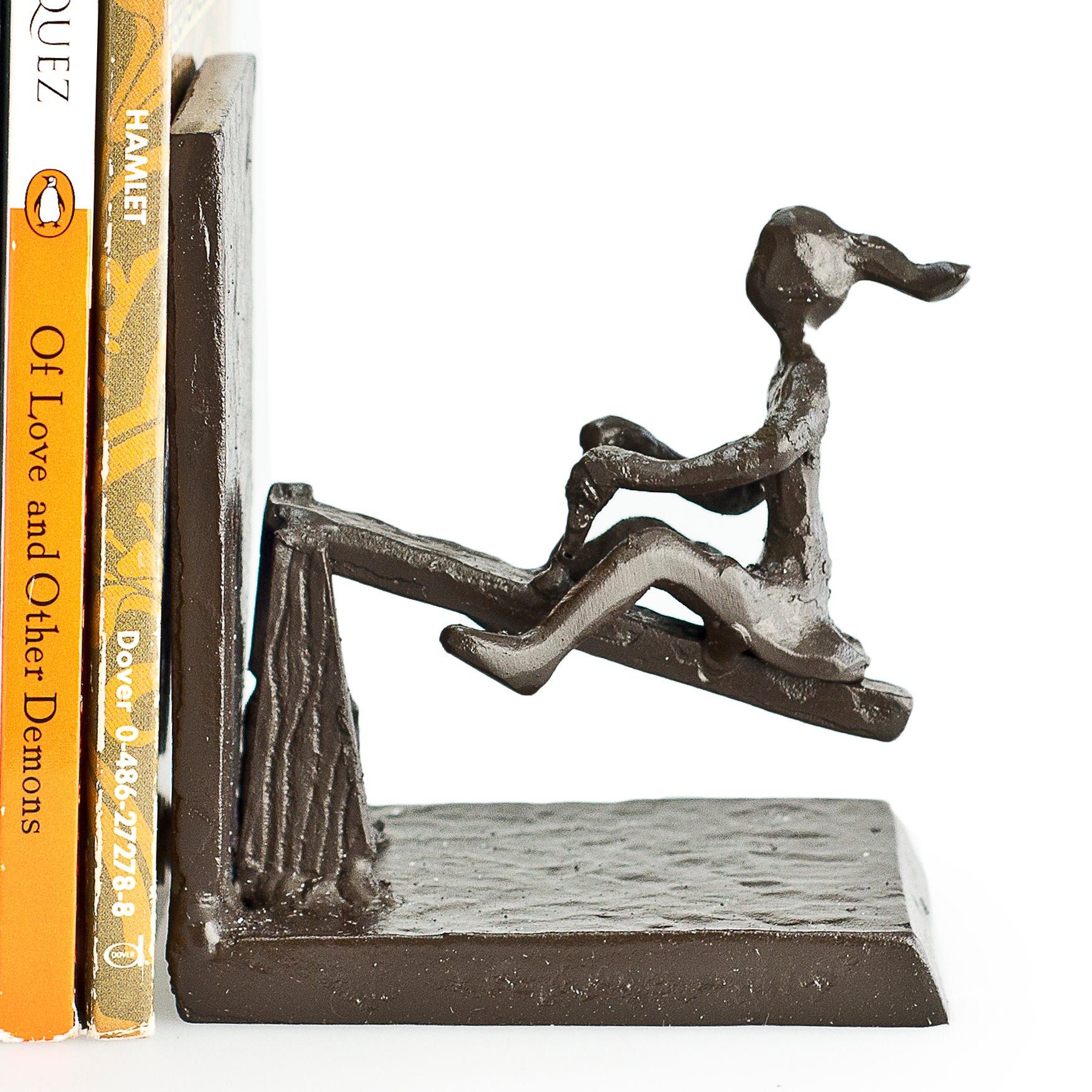 Children Playing on a See-Saw Metal Bookend Set