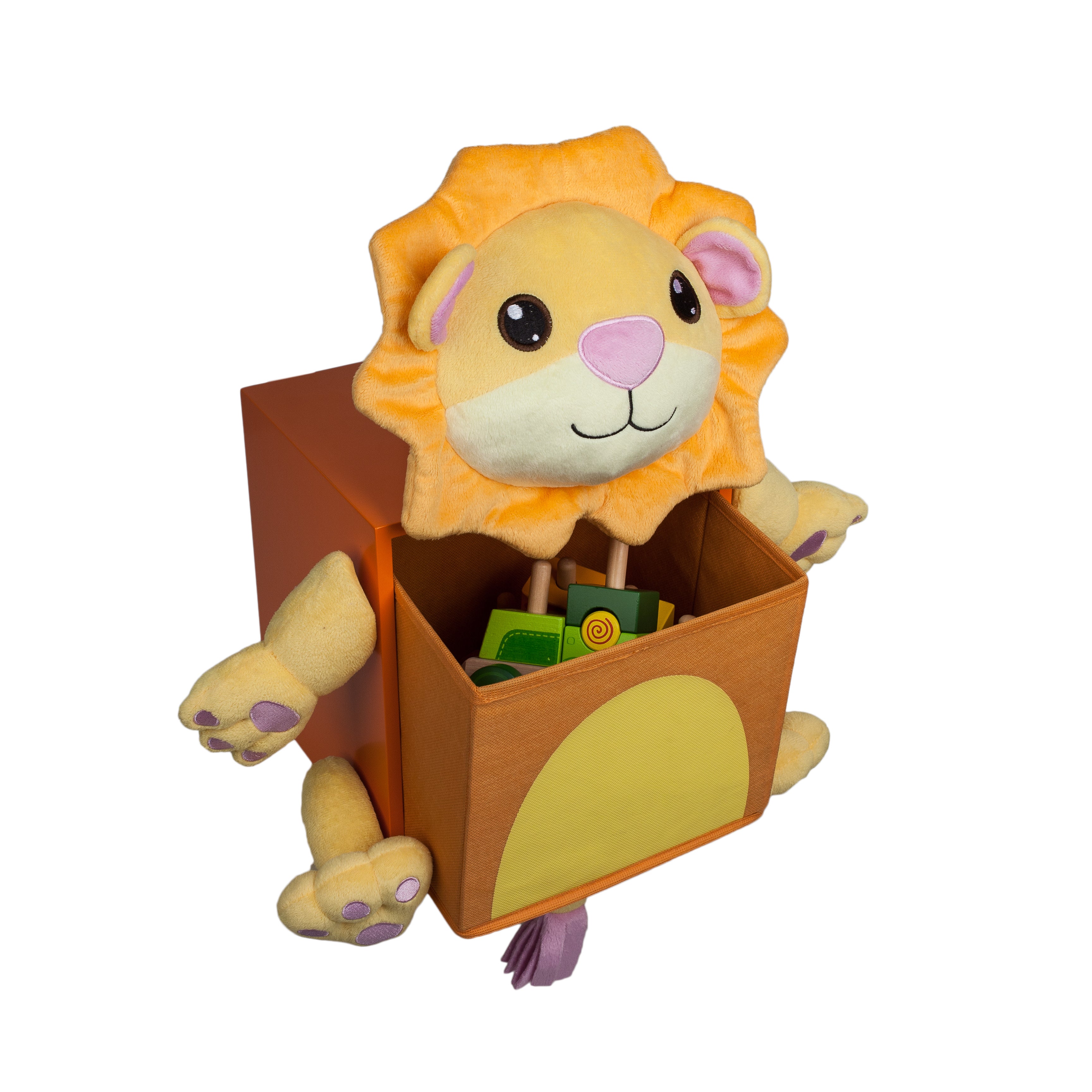 Plush Lion Kids Wall Storage Bin