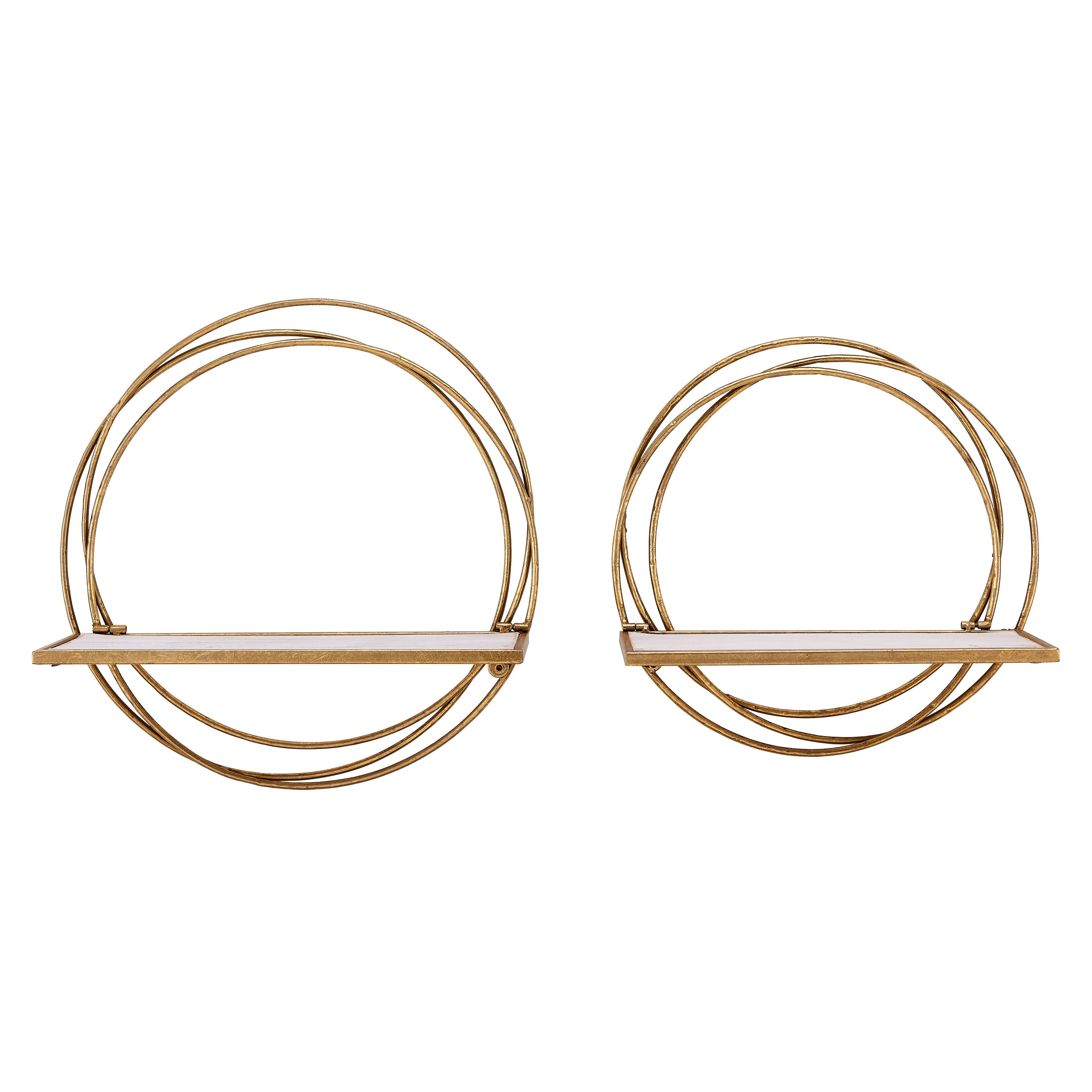Golden Rings Floating Wall Shelves Set of 2