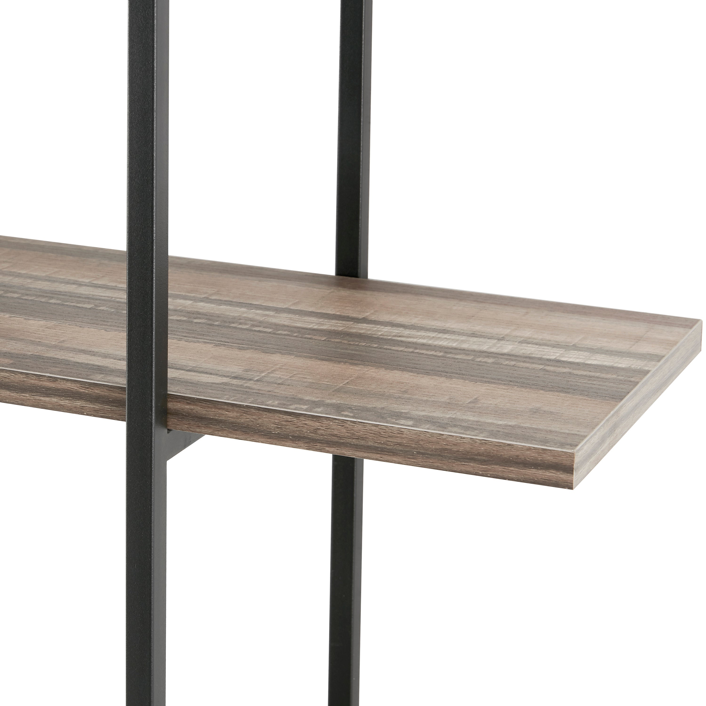 Antigua Crossed Double Rectangle 3-Tier Shelf Unit