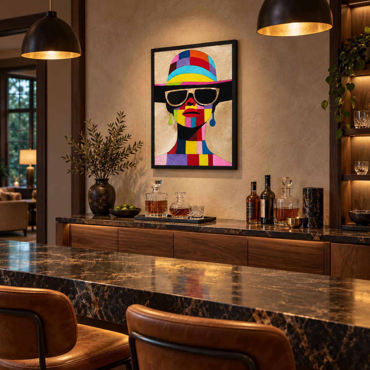Pop Art Multicolor Fashion Textured Wall Art