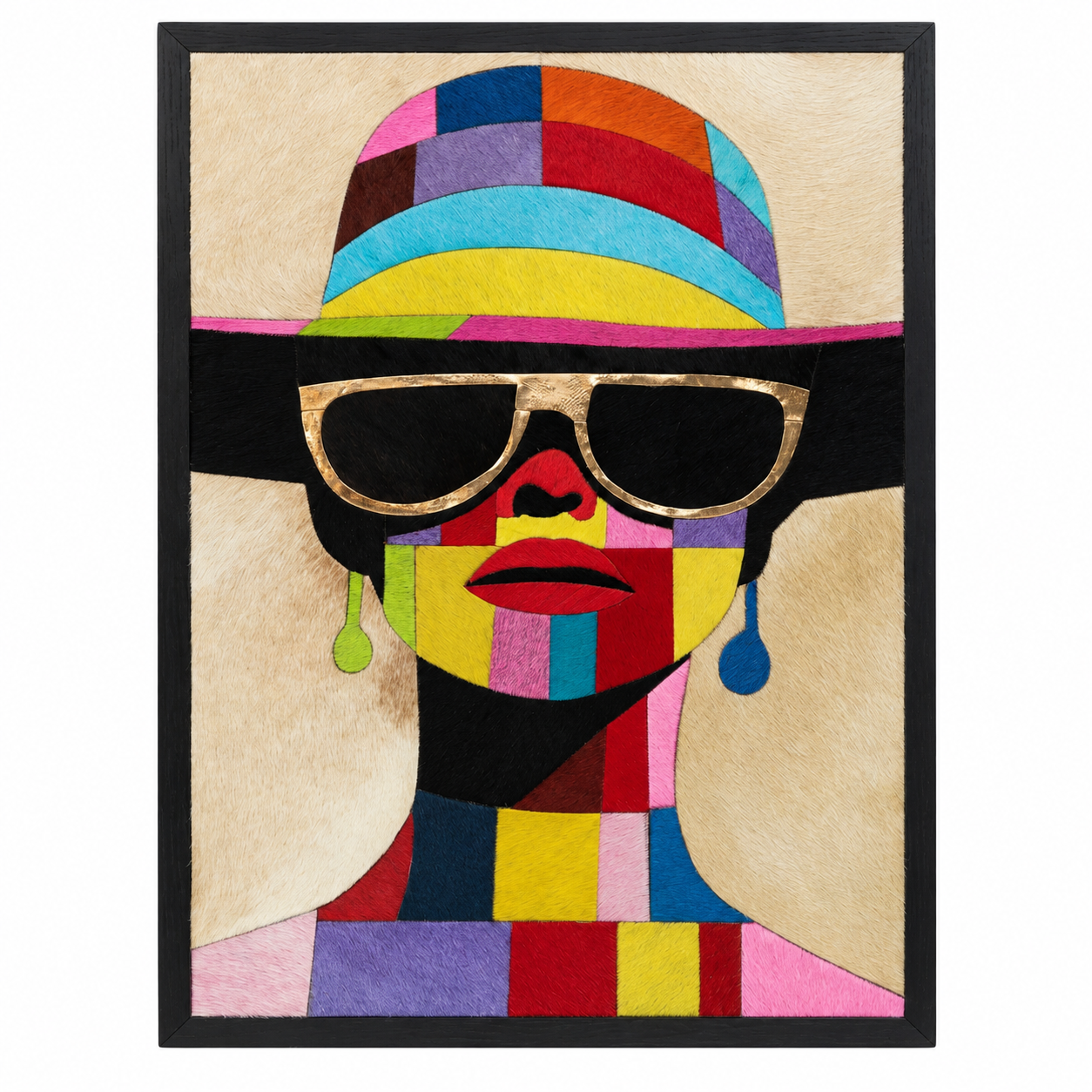 Pop Art Multicolor Fashion Textured Wall Art