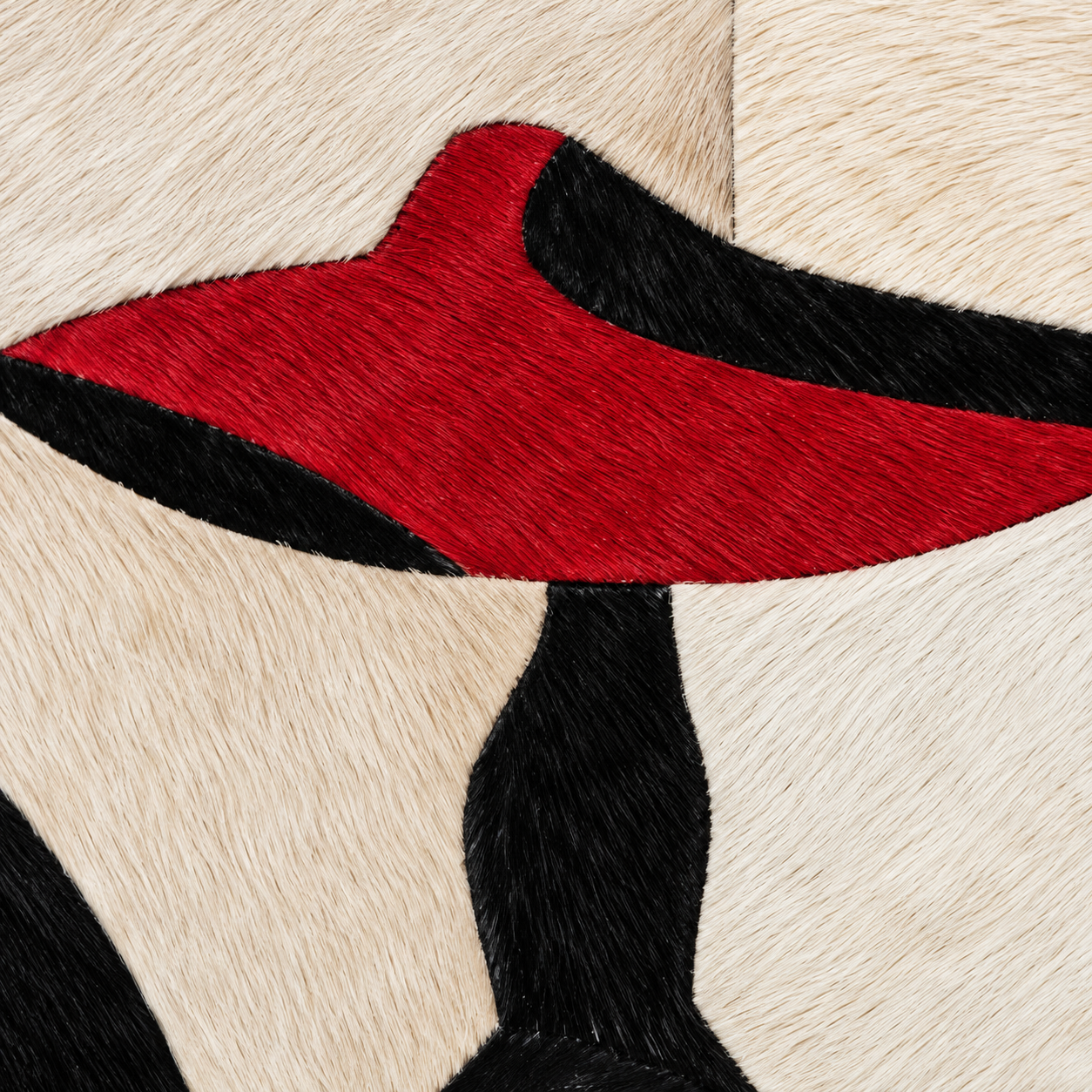 Red Black White Woman Riding Horse Textured Wall Art
