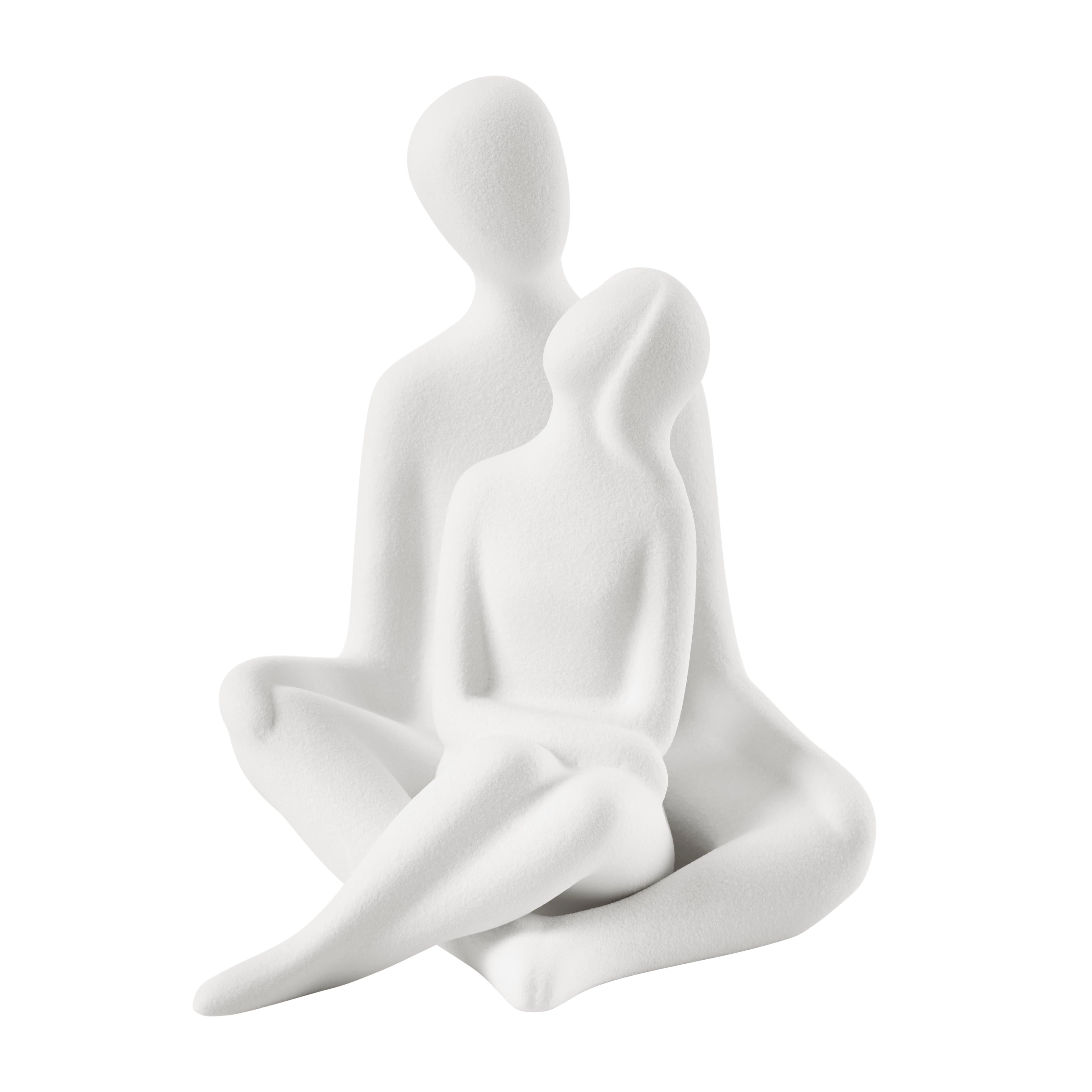 Hans Sitting Couple Ceramic Sculpture Set