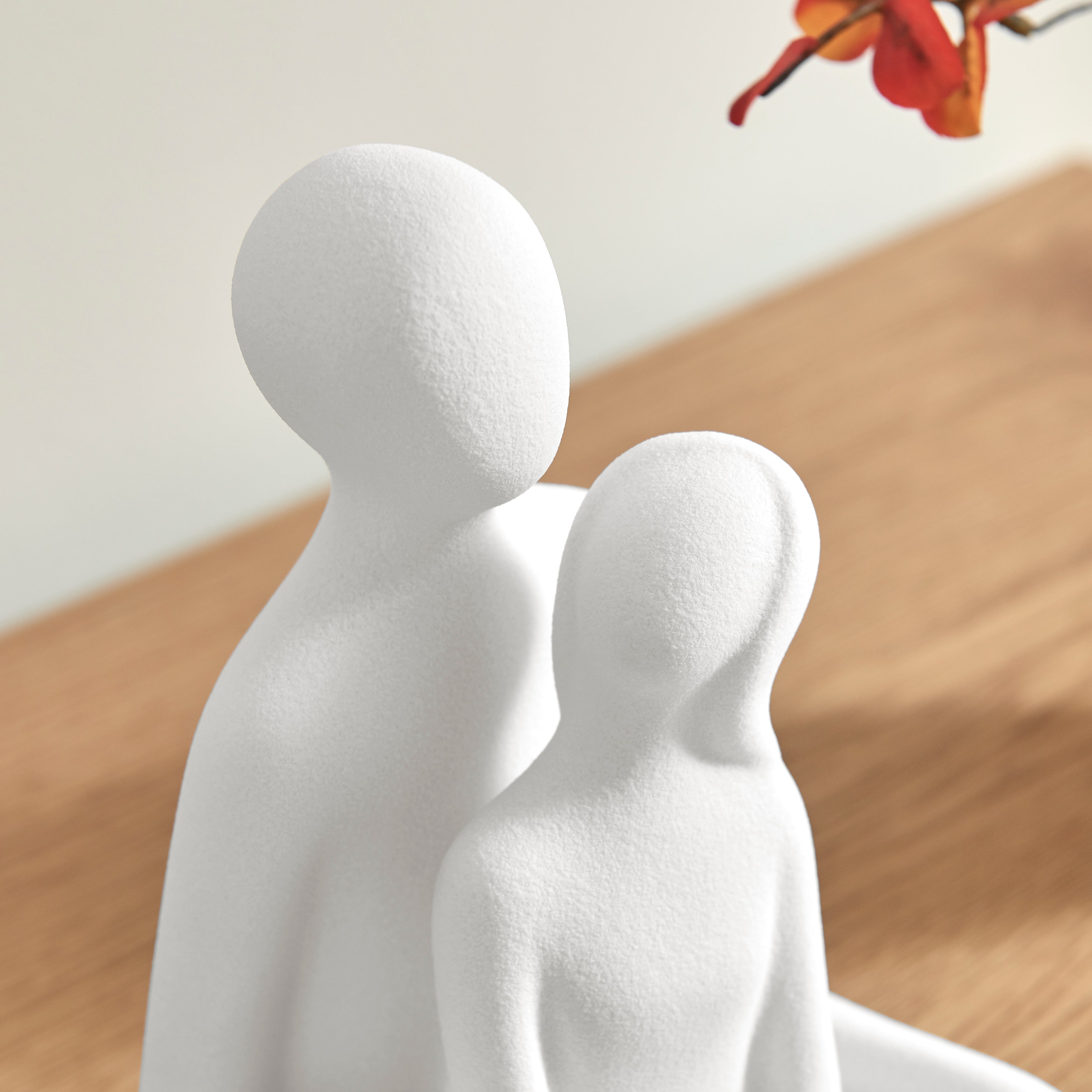 Hans Sitting Couple Ceramic Sculpture Set