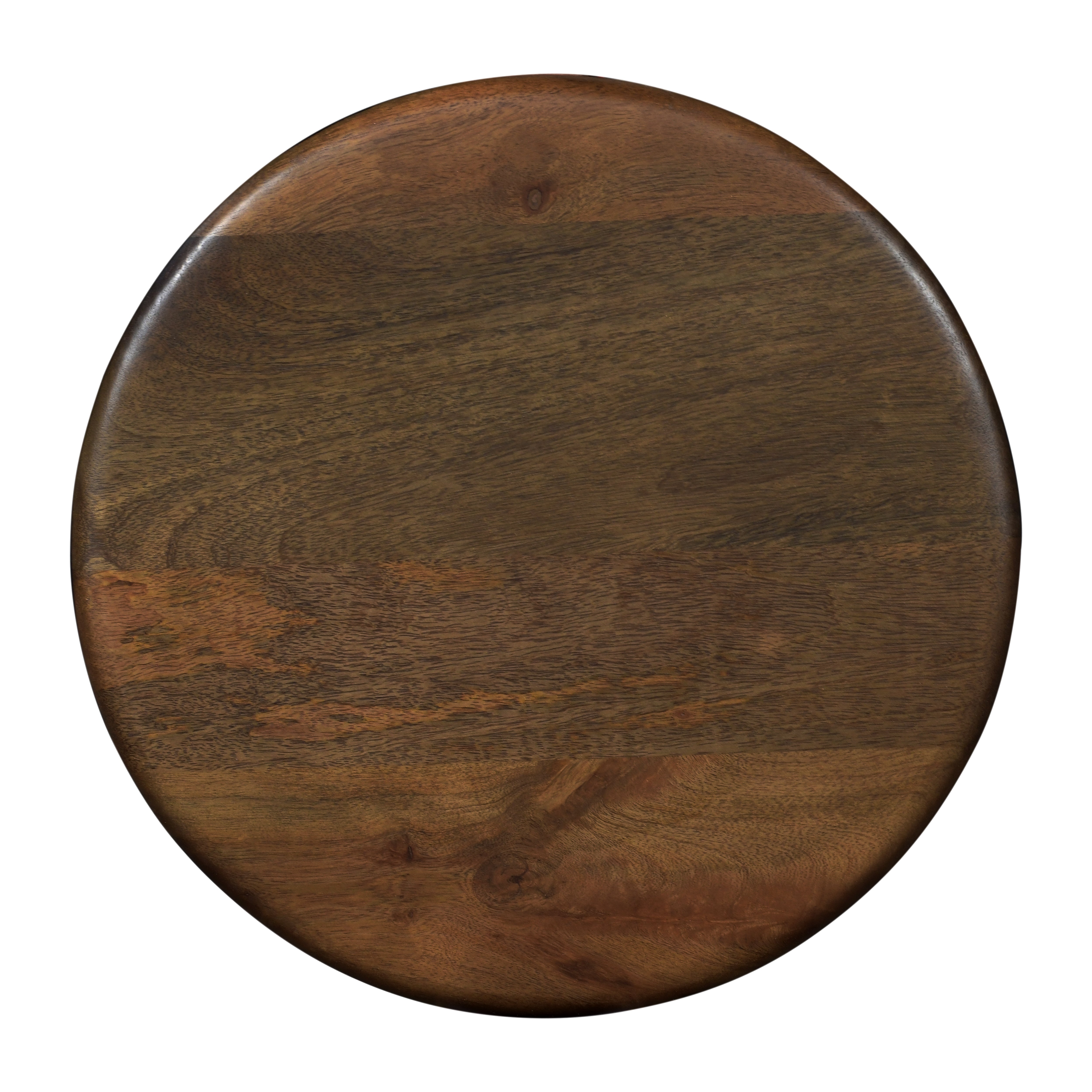 Round Wood Stacked Disc Base Side Table