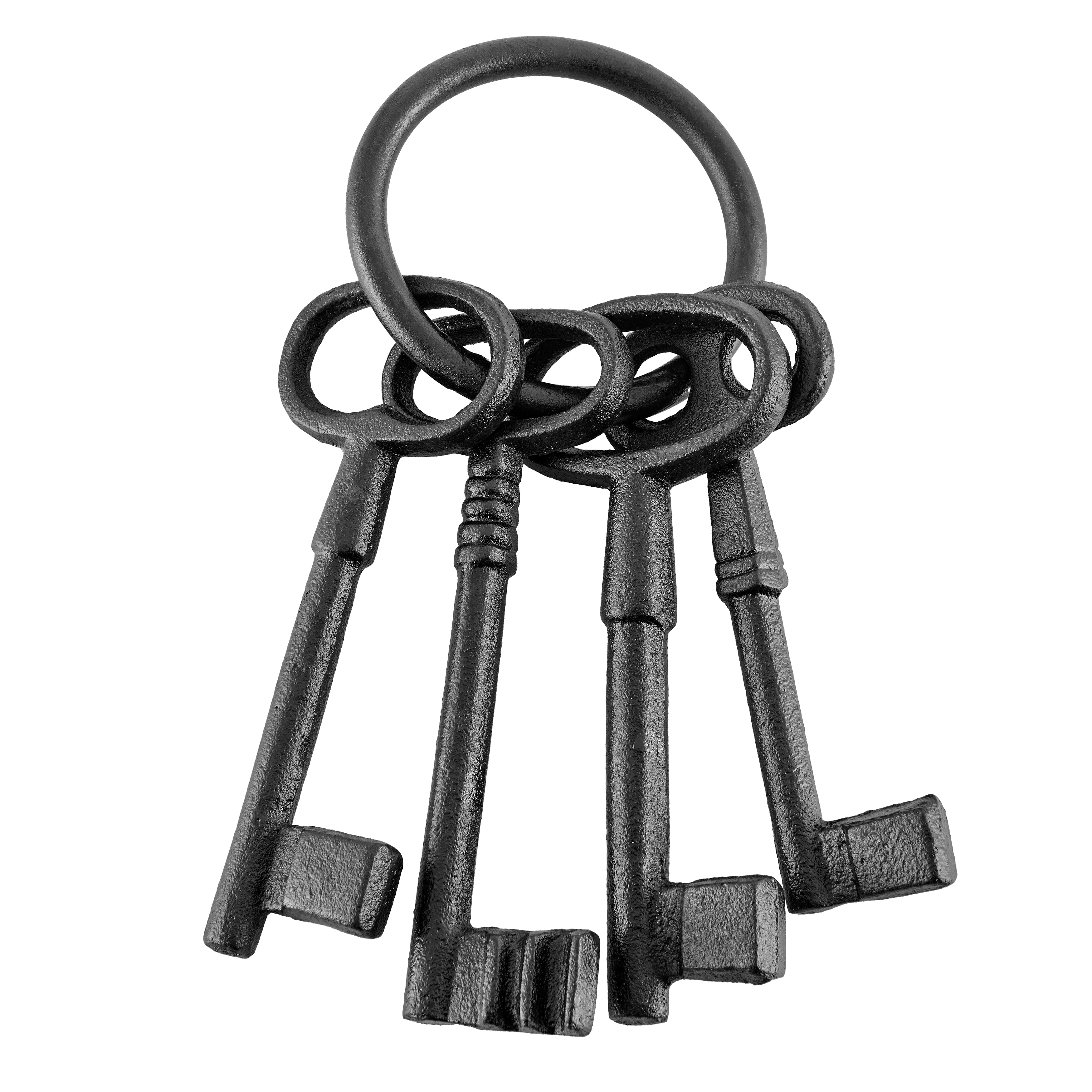 Black Iron Keys on Ring Sculpture