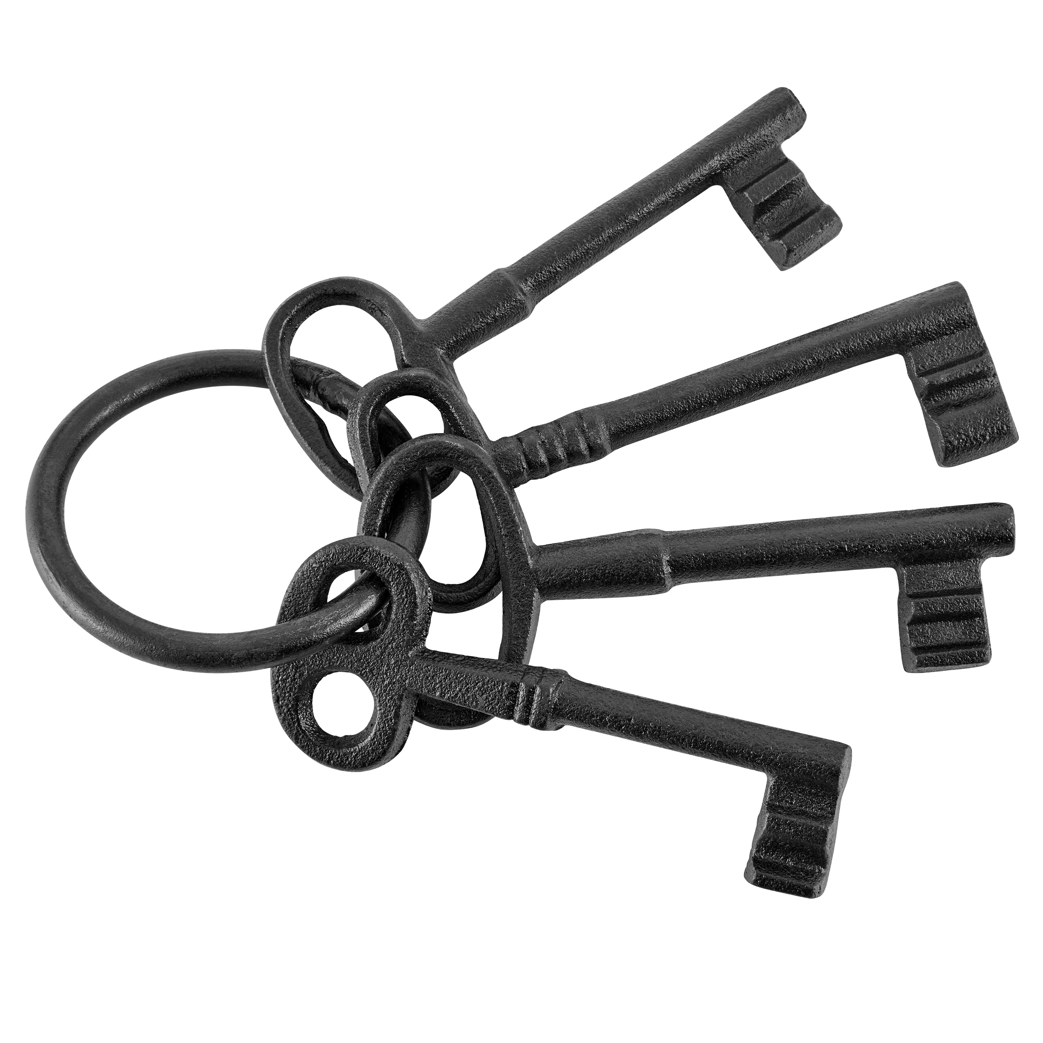 Black Iron Keys on Ring Sculpture
