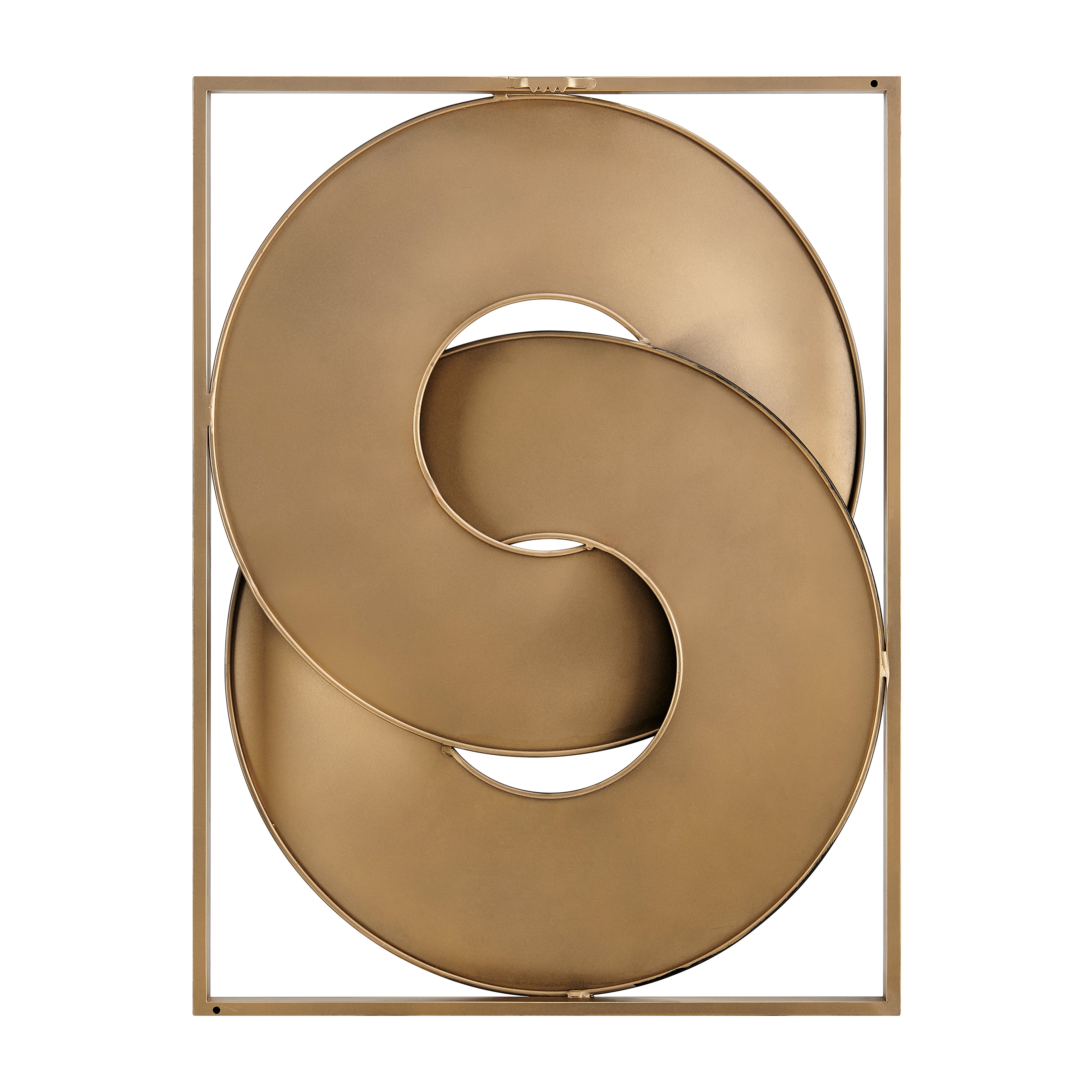 Gold and Black Intersecting Rings Wall Art