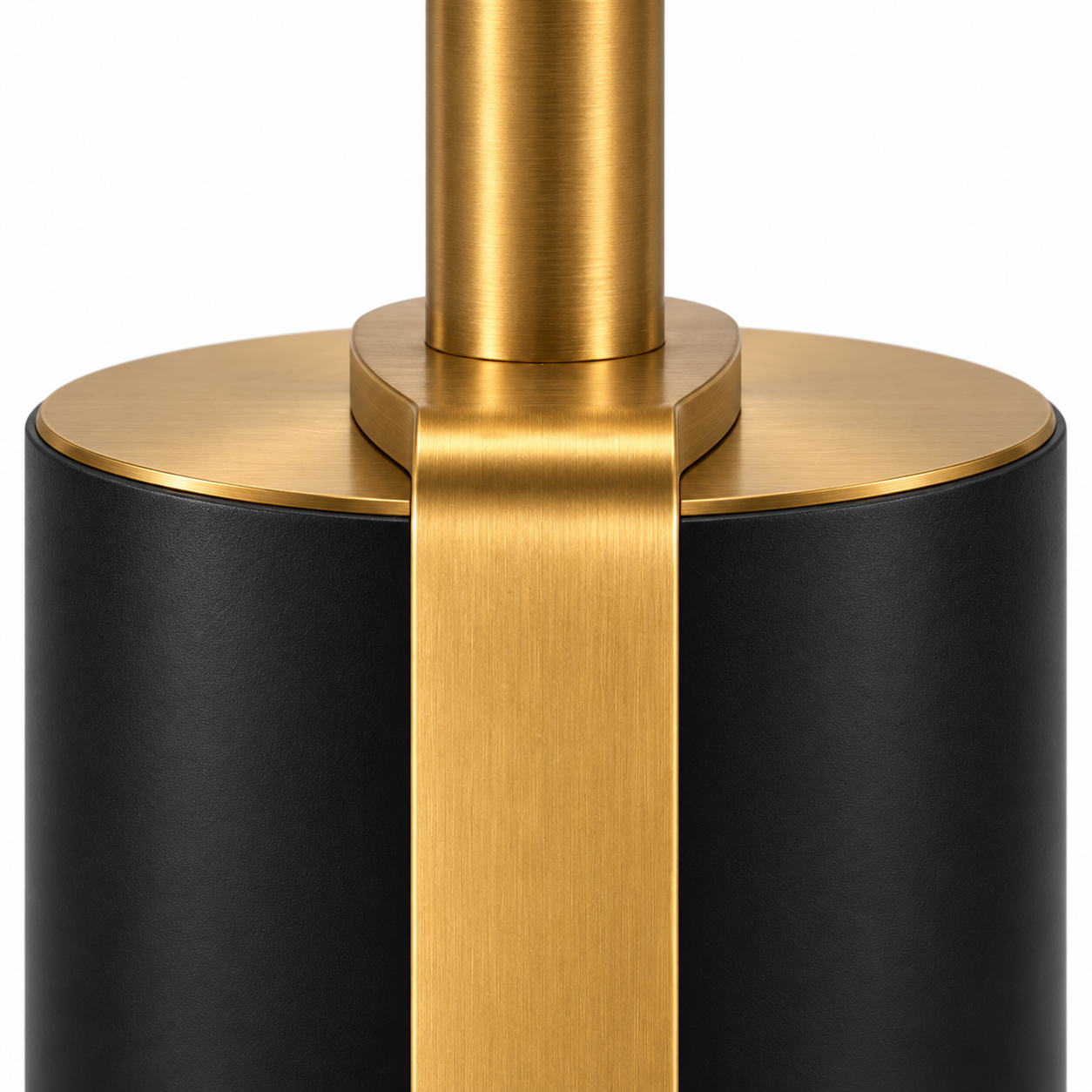 Angled Iron Black and Gold Table Lamp