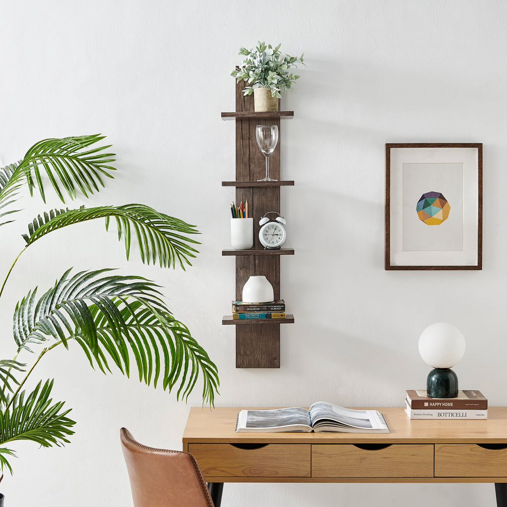 Arica Utility Column 4-Tier Spine Wall Shelves – Danya B.