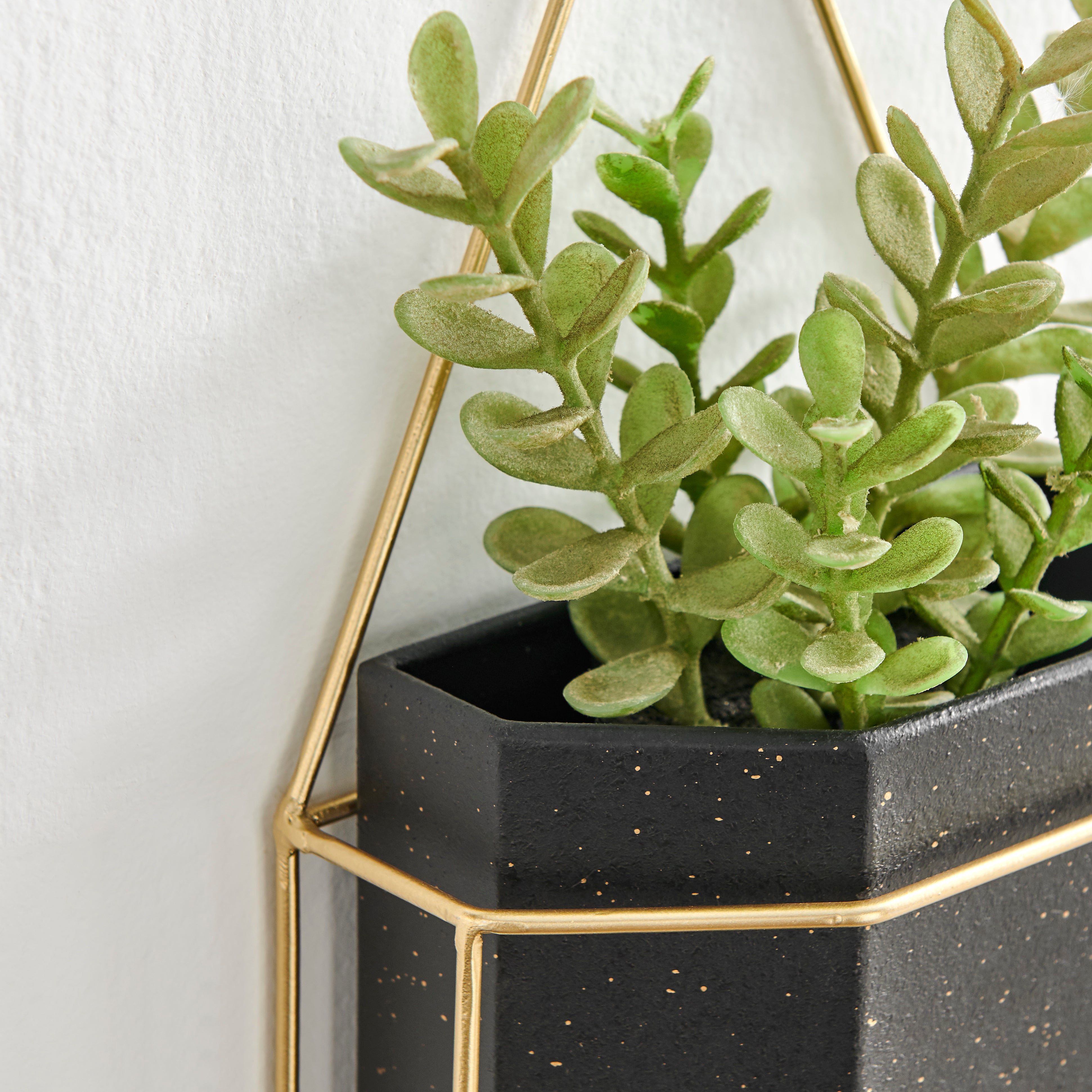 umbra trigg hanging planter vase & geometric wall decor container Danya B. Geometric White and Gold Wall Planters Set of 3