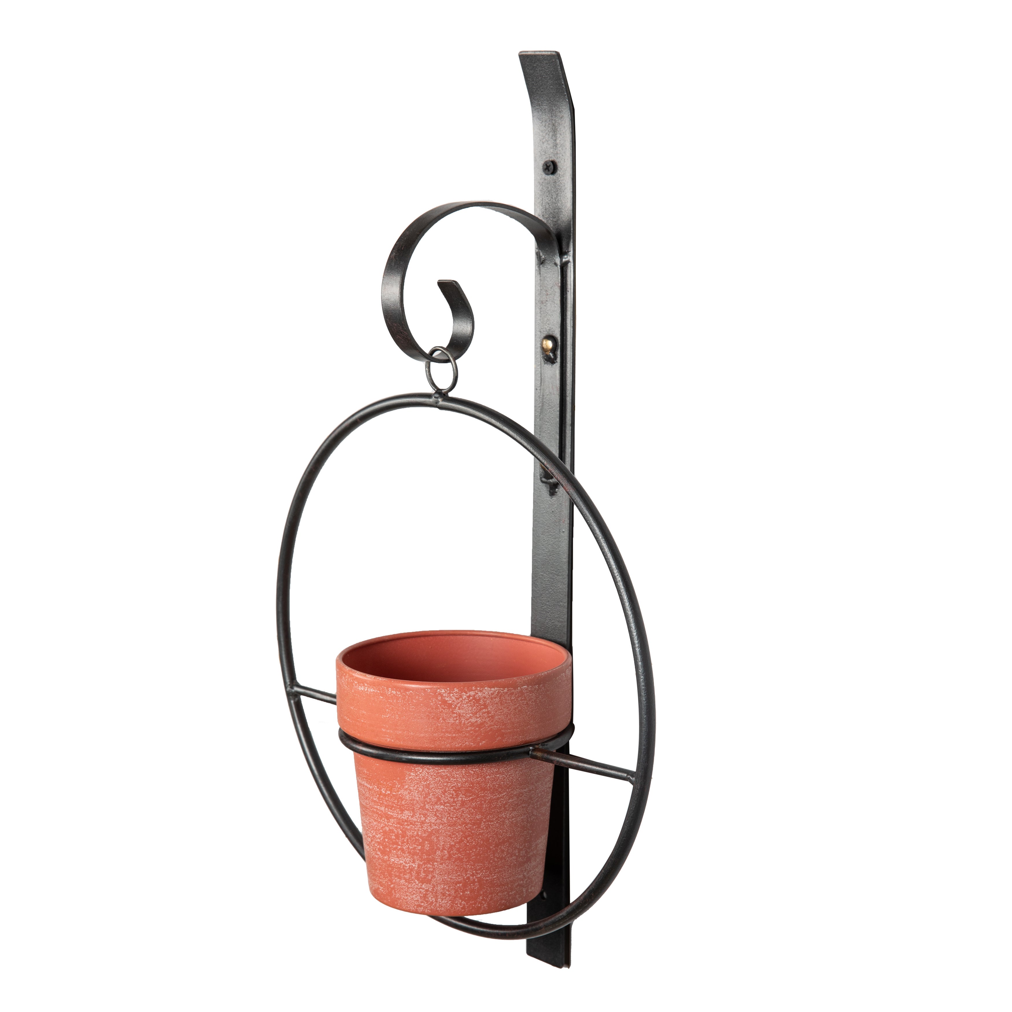 hanging plant pot hooks Tivoli 2-Piece Metal Hanging Planter Set