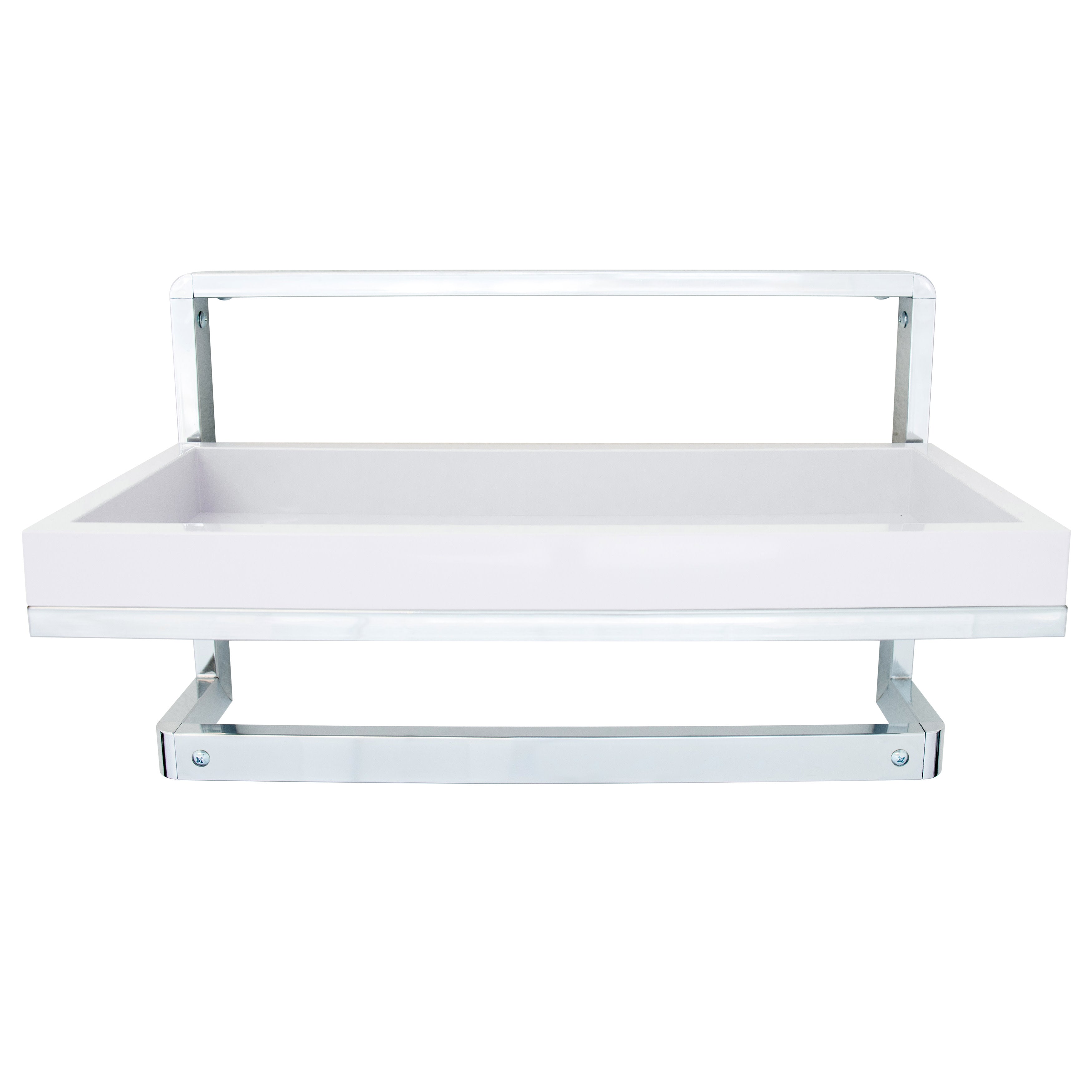 OlBuWa Support Sèche-Cheveux En Acier Inoxydable Chromé - Fixation Murale Salle De Bain