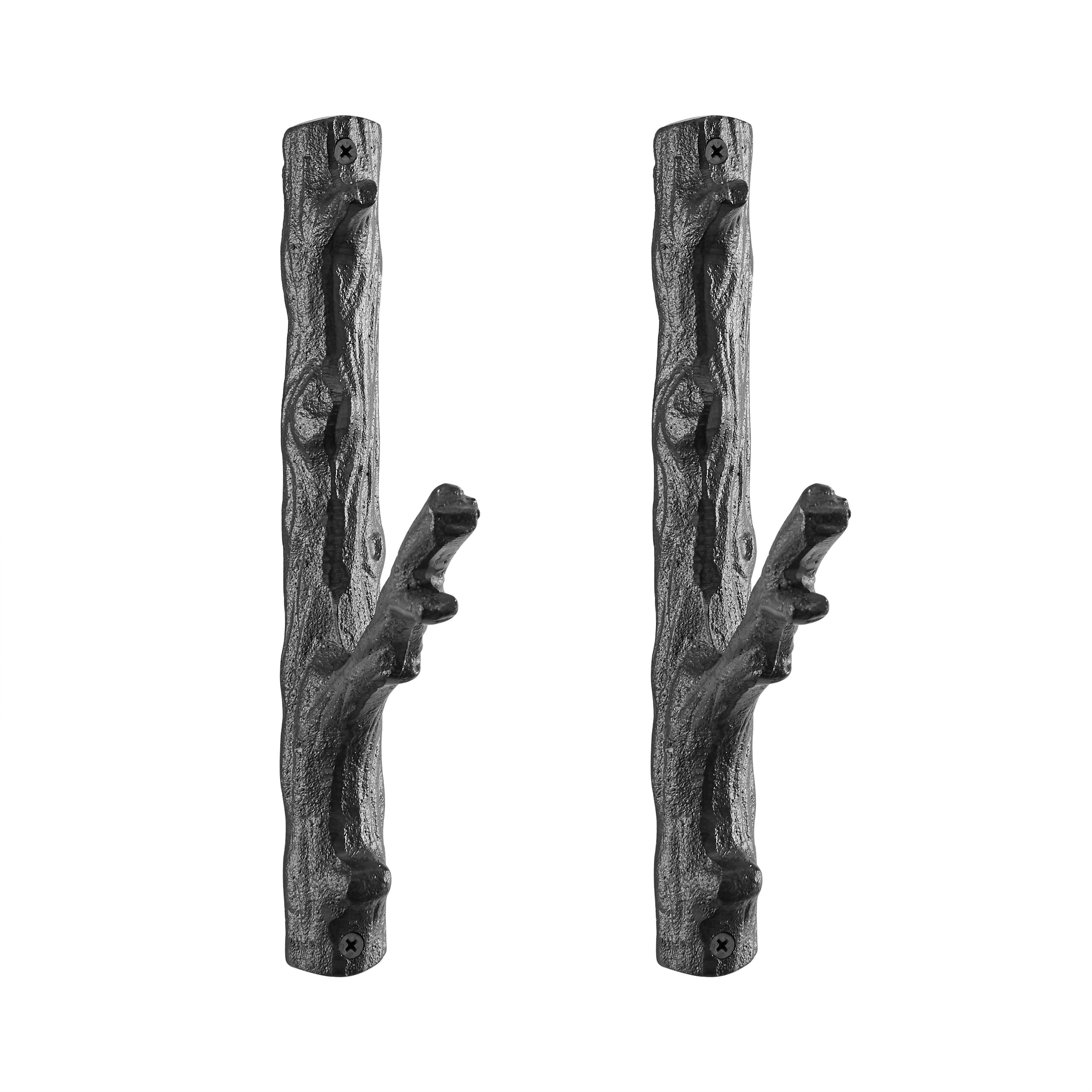Wholesale Cast Iron Forked Tree Branch Decorative Metal Double Wall Hooks  5in - Cast Iron Decor