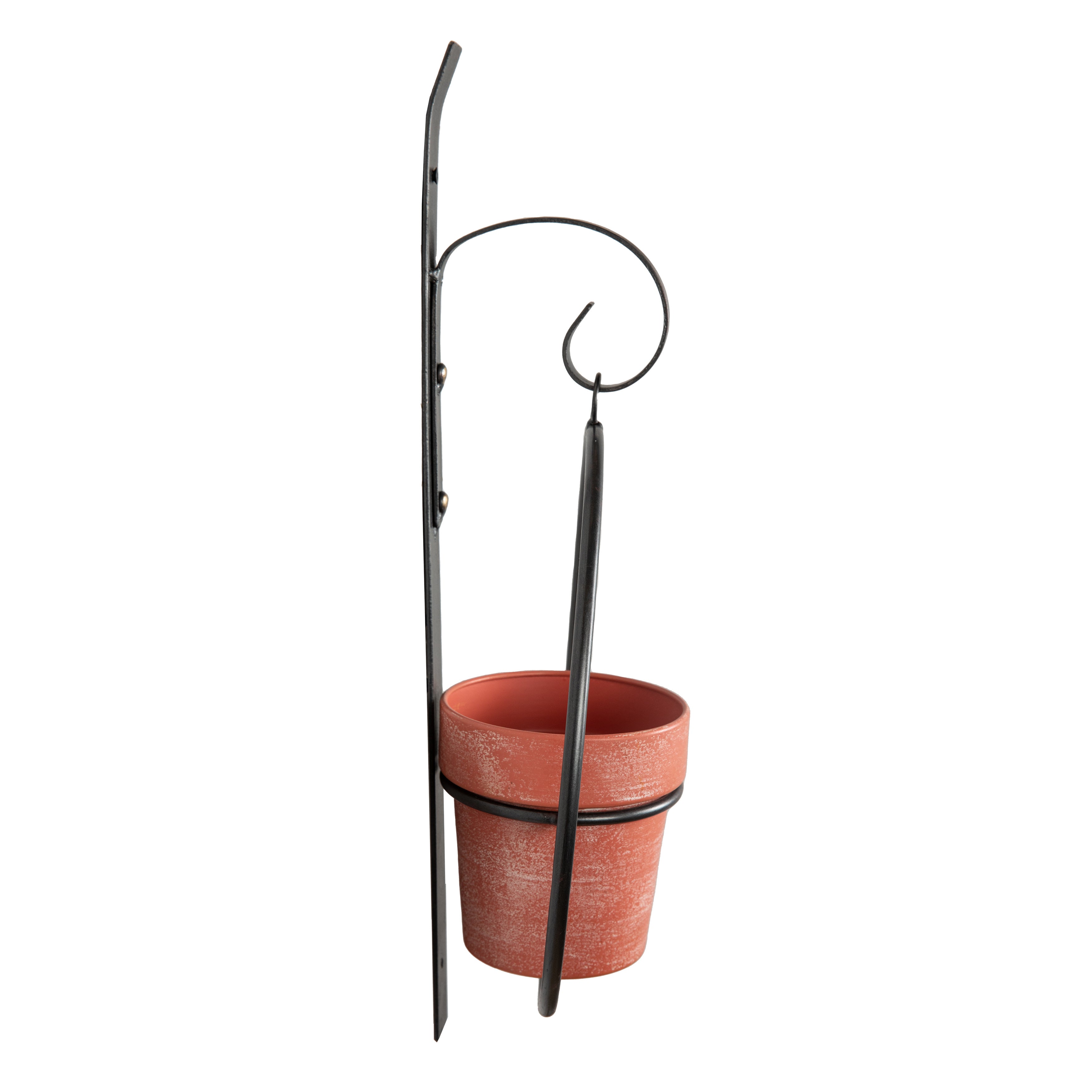 hammered metal hanging planter Tivoli 2-Piece Metal Hanging Planter Set