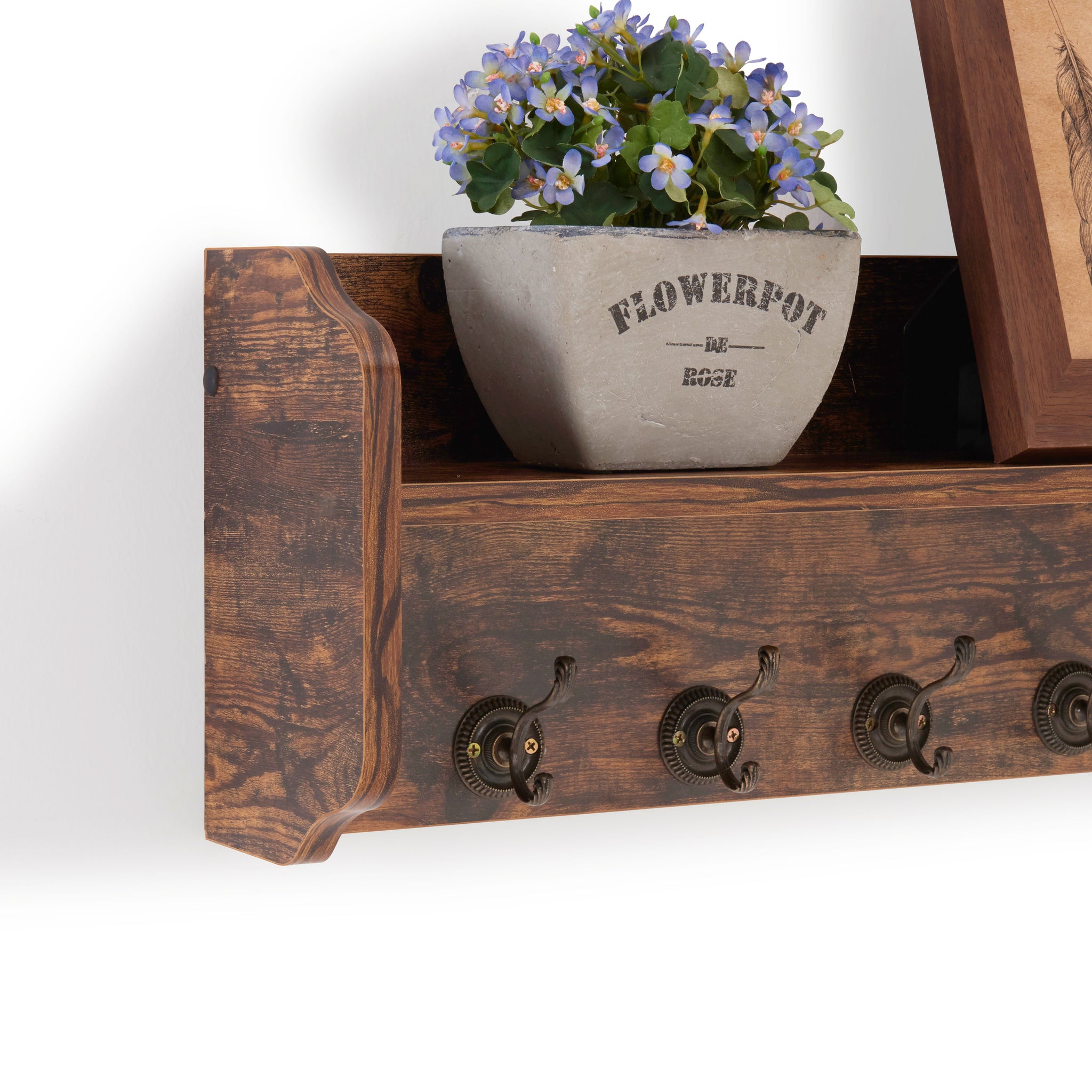 Wall shelf with knobs sale