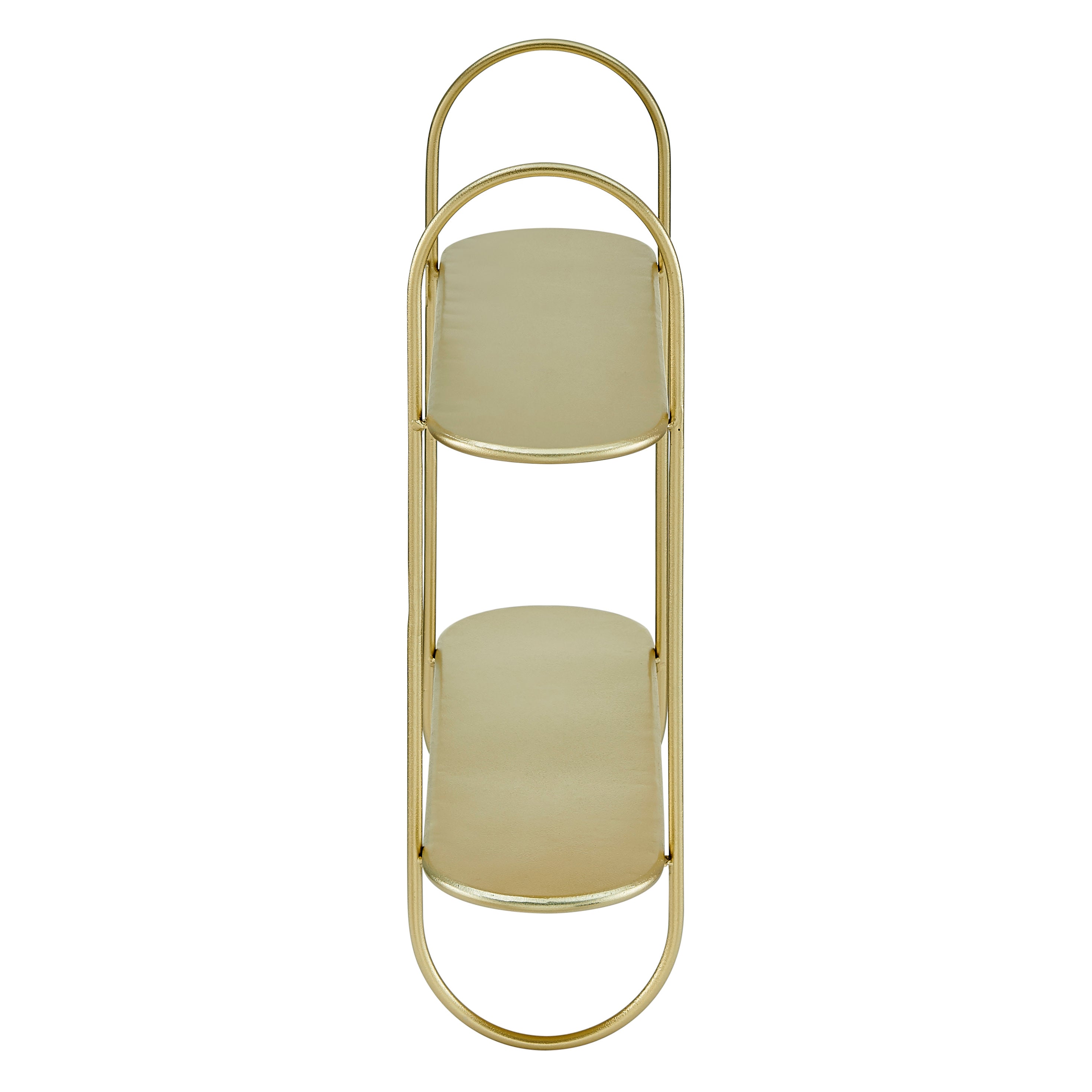 gold plant hanger bracket Danya B. Two-Tier Warm Gold Metal Hanging Bracket Wall Mounted Shelf