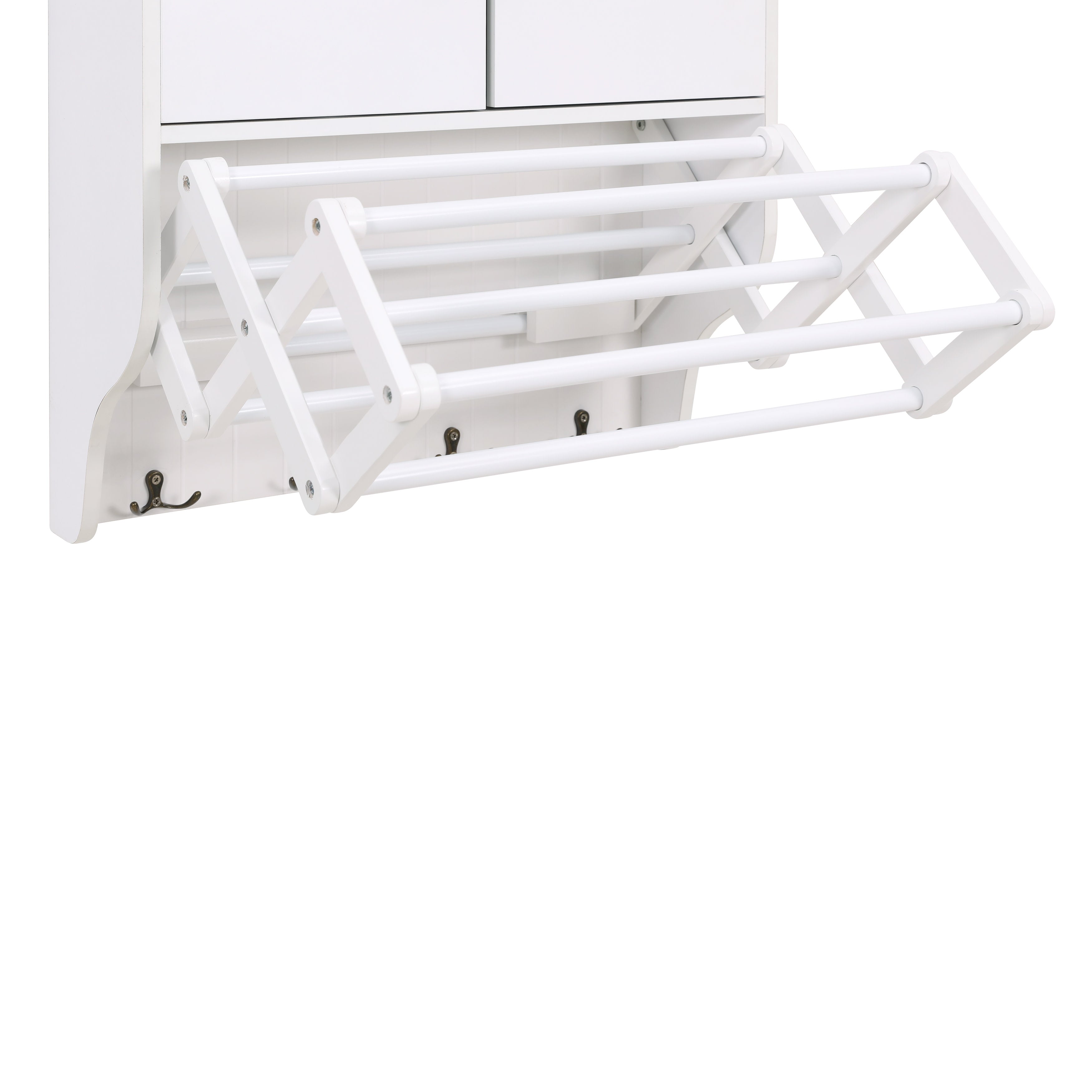 Danya B Folding Wall Mounted Drying Rack - White